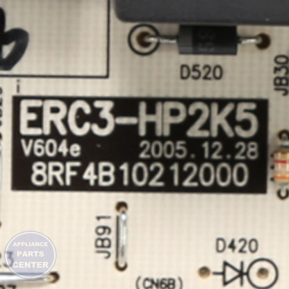 RANGE OVEN CONTROL BOARD WB27T11159 - Side view with precise specifications