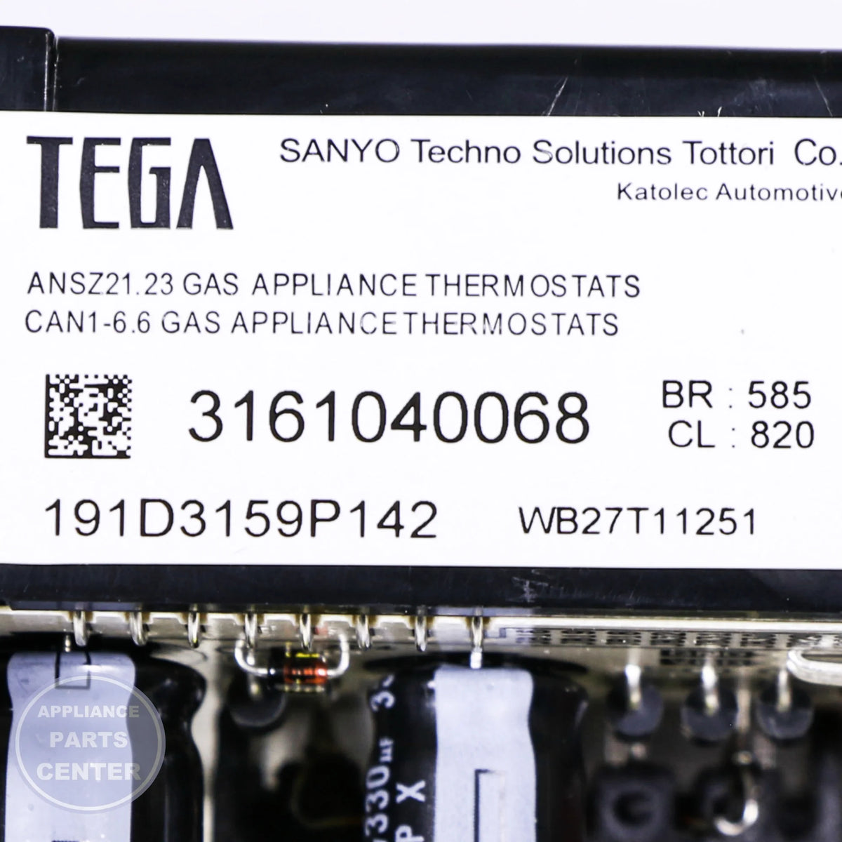 GEH OVEN CONTROL (ERC3B) WB27T11251 - Main view showing temperature control for GEH models