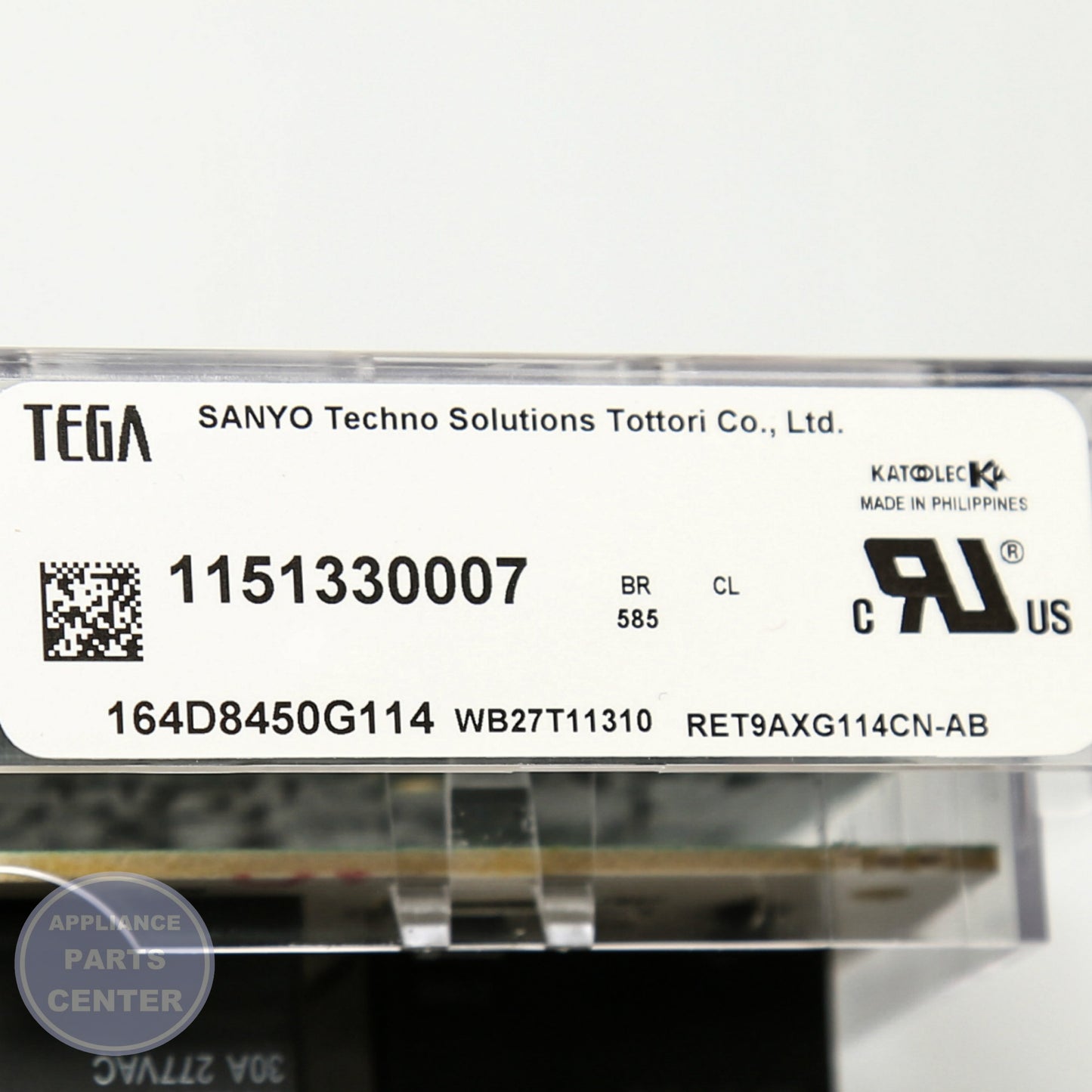 OVEN CONTROL T09 WB27T11310 - Detailed view of technical details
