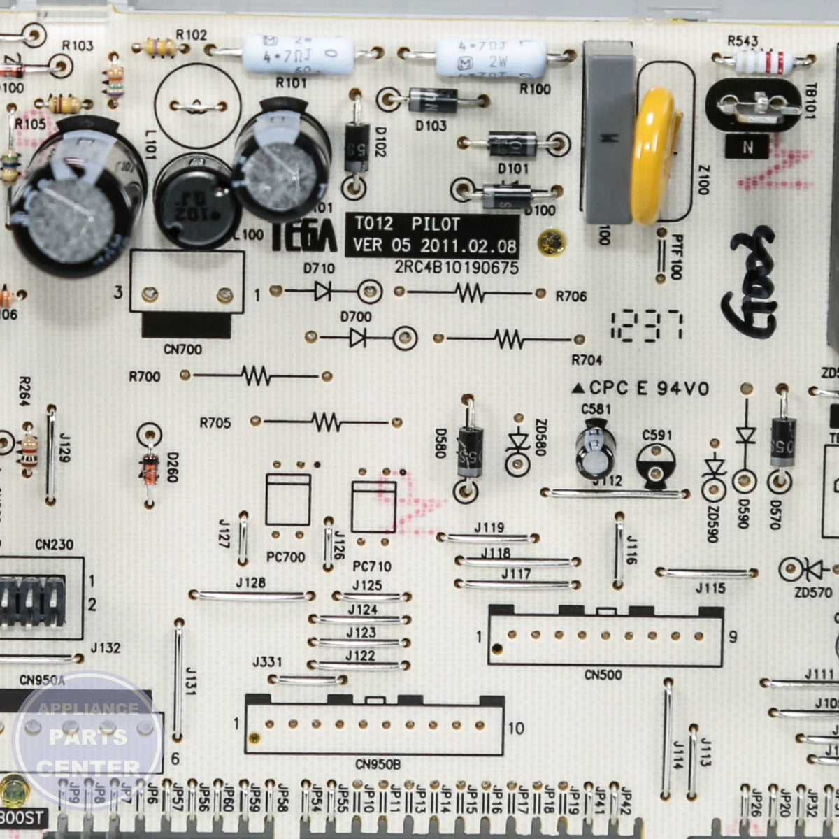 CONTROL BOARD T012 ELE WB27T11351 - Side view with voltage support up to X V