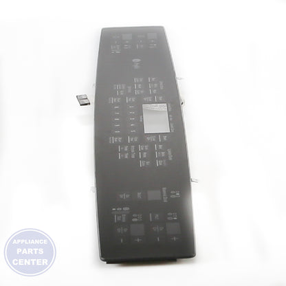 RANGE GLASS CONTROL PANEL WB27T11380 - Side view with exact measurements