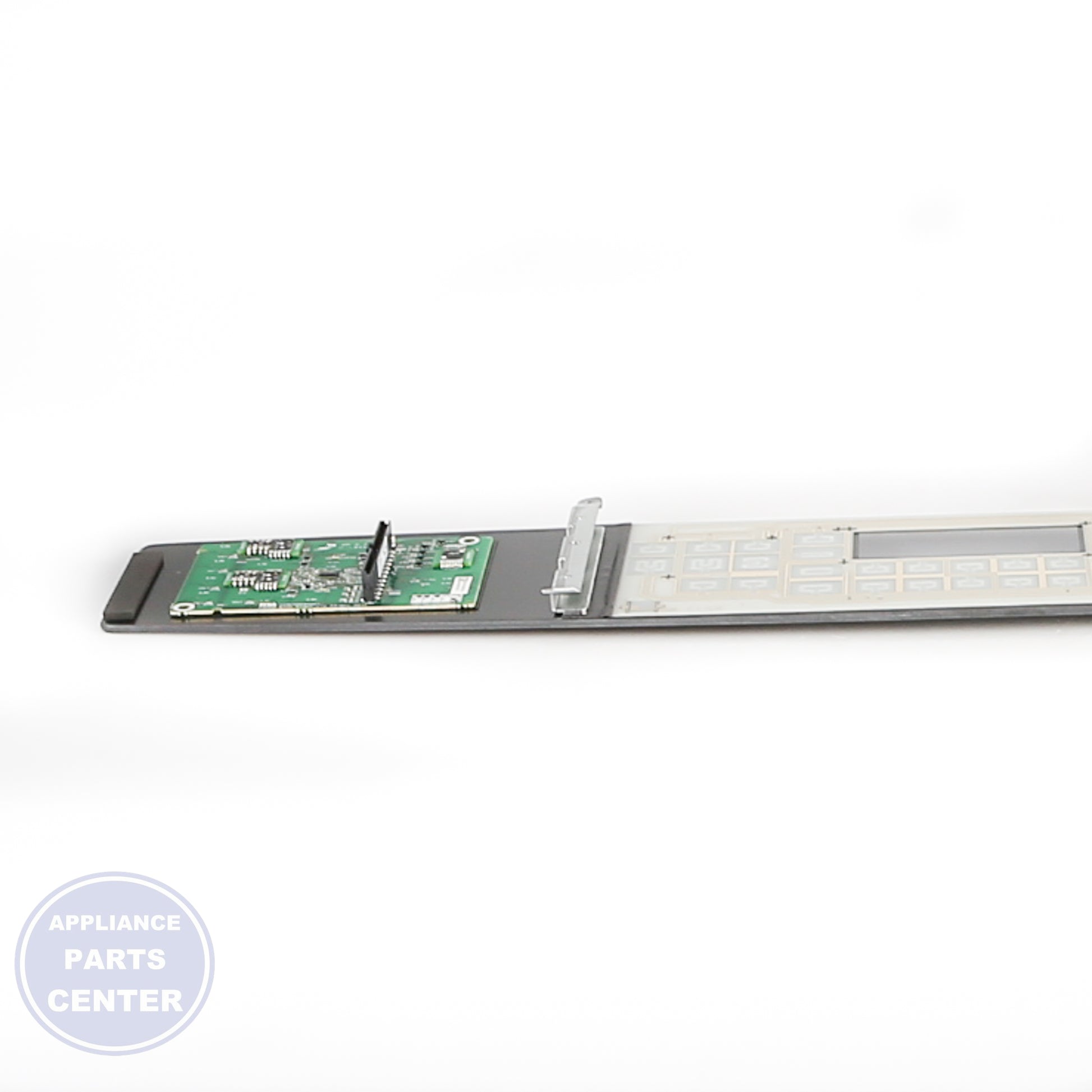 GEH RANGE GLASS CONTROL PANEL WB27T11380 - Installation in specific model showing key mounting points