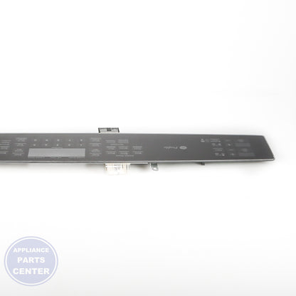 GEH RANGE GLASS CONTROL PANEL WB27T11380 - Installation in specific model showing key mounting points