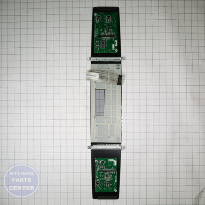 GEH RANGE GLASS CONTROL PANEL WB27T11380 - Installation in specific model showing key mounting points