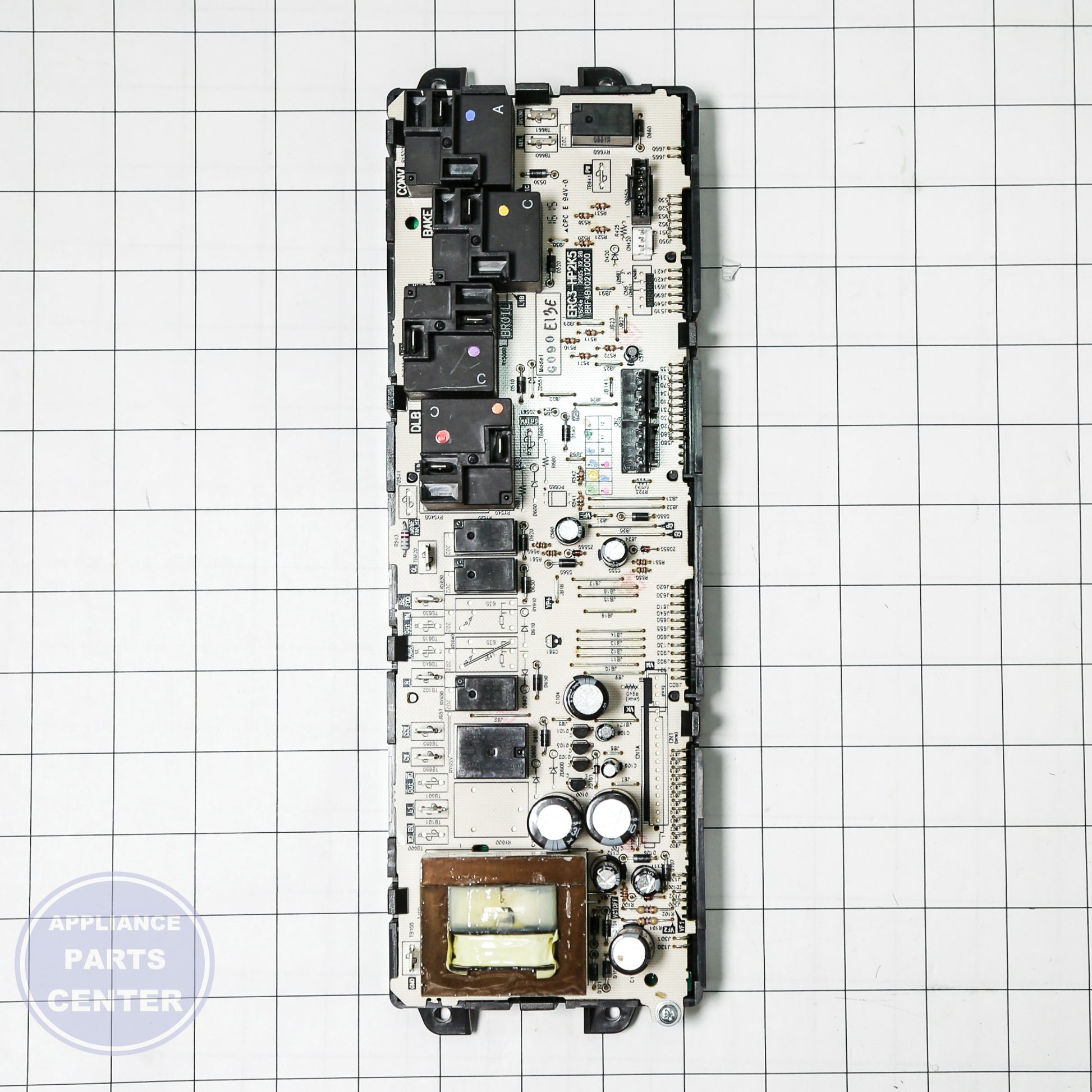 CONTROL OVN (ERC3HP) WB27T11442 - Side view with precise measurements