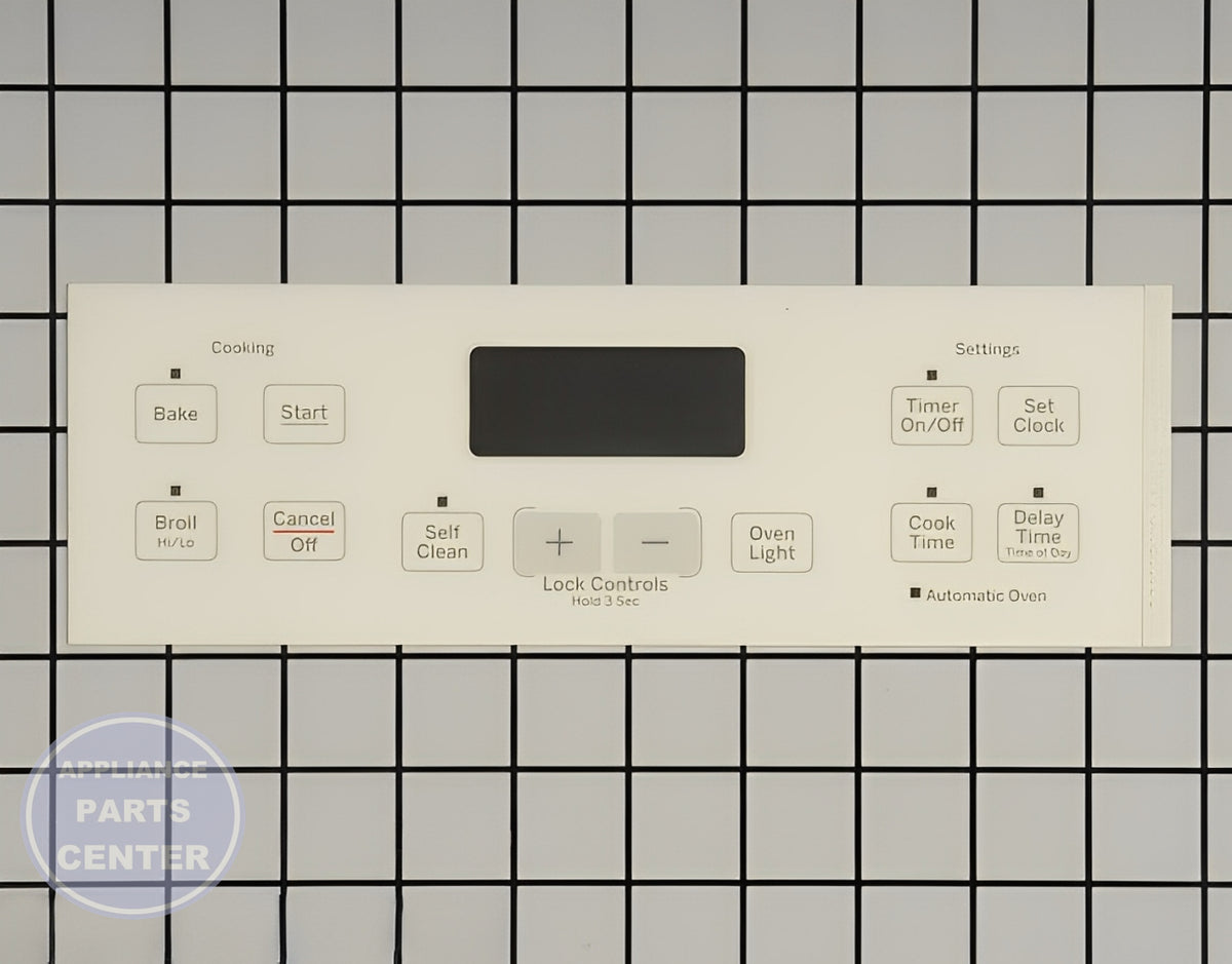 GE OVEN FACEPLATE GRAPHICS WB27T11512 - Main view showing touchpad faceplate for GE models