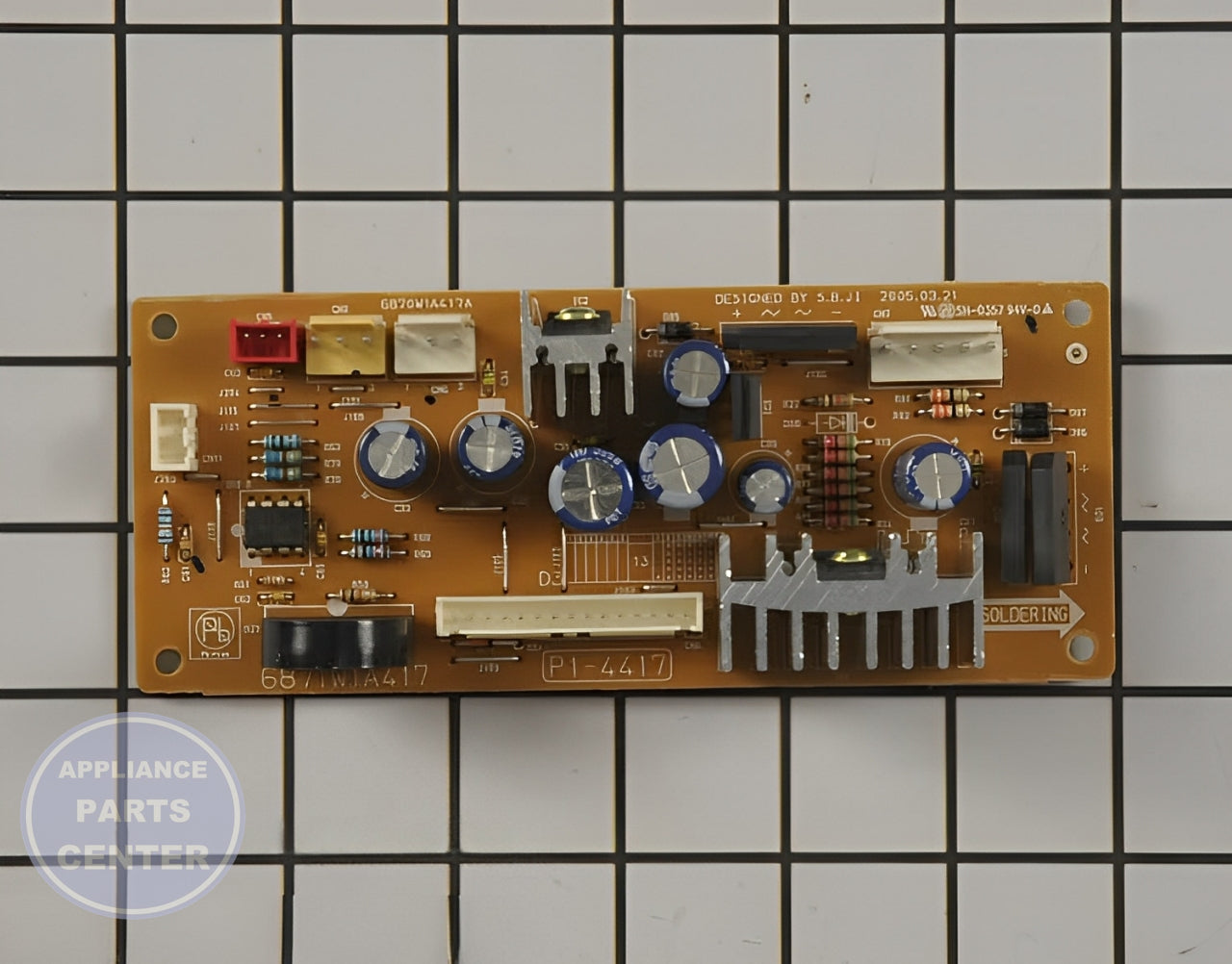 GE OVEN PCB ASSEMBLY WB27X10861 - Main view showing Circuit Board & Timer for GE specific models