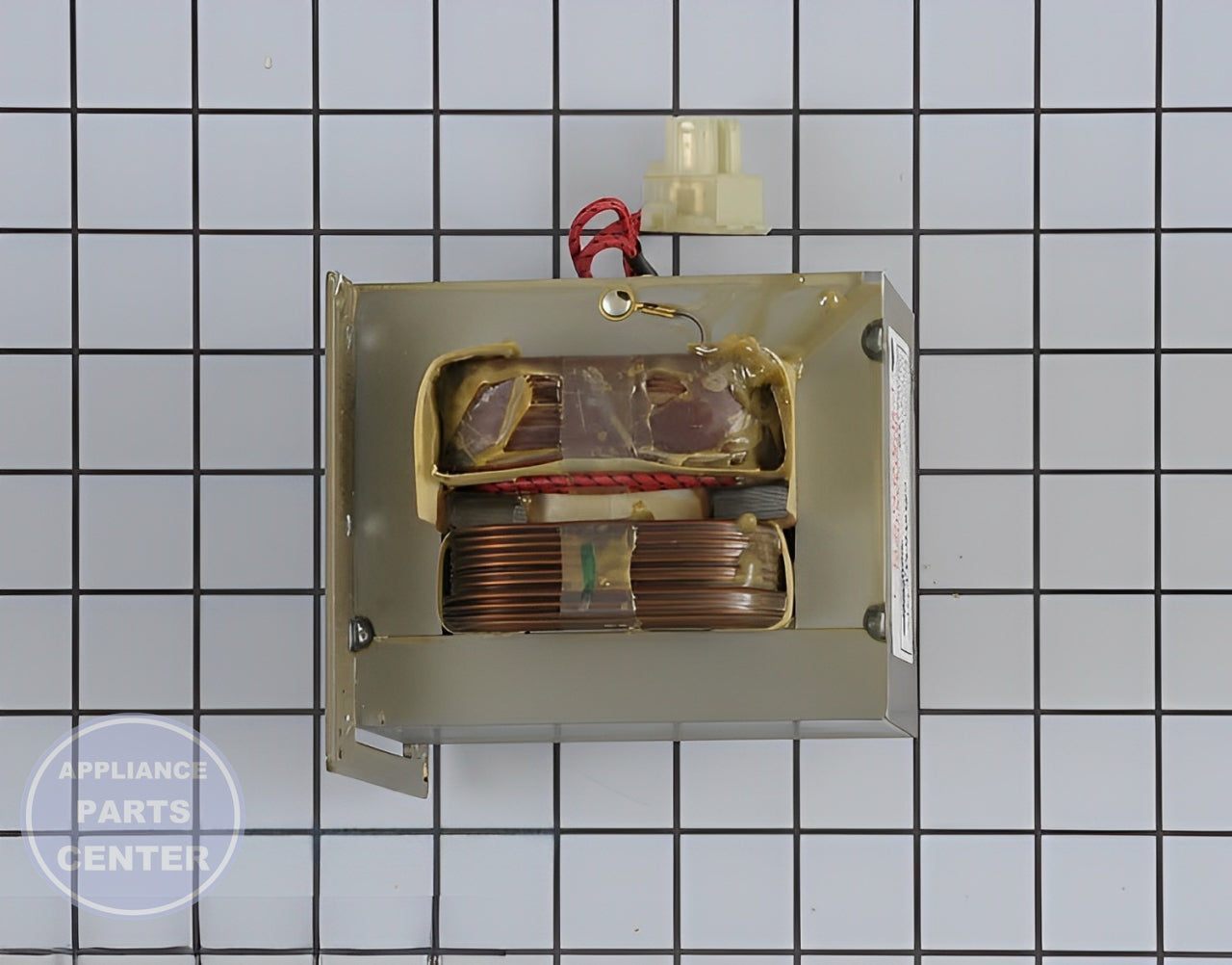 H.V. TRANSFORMER WB27X10867 - Side view with precise specifications