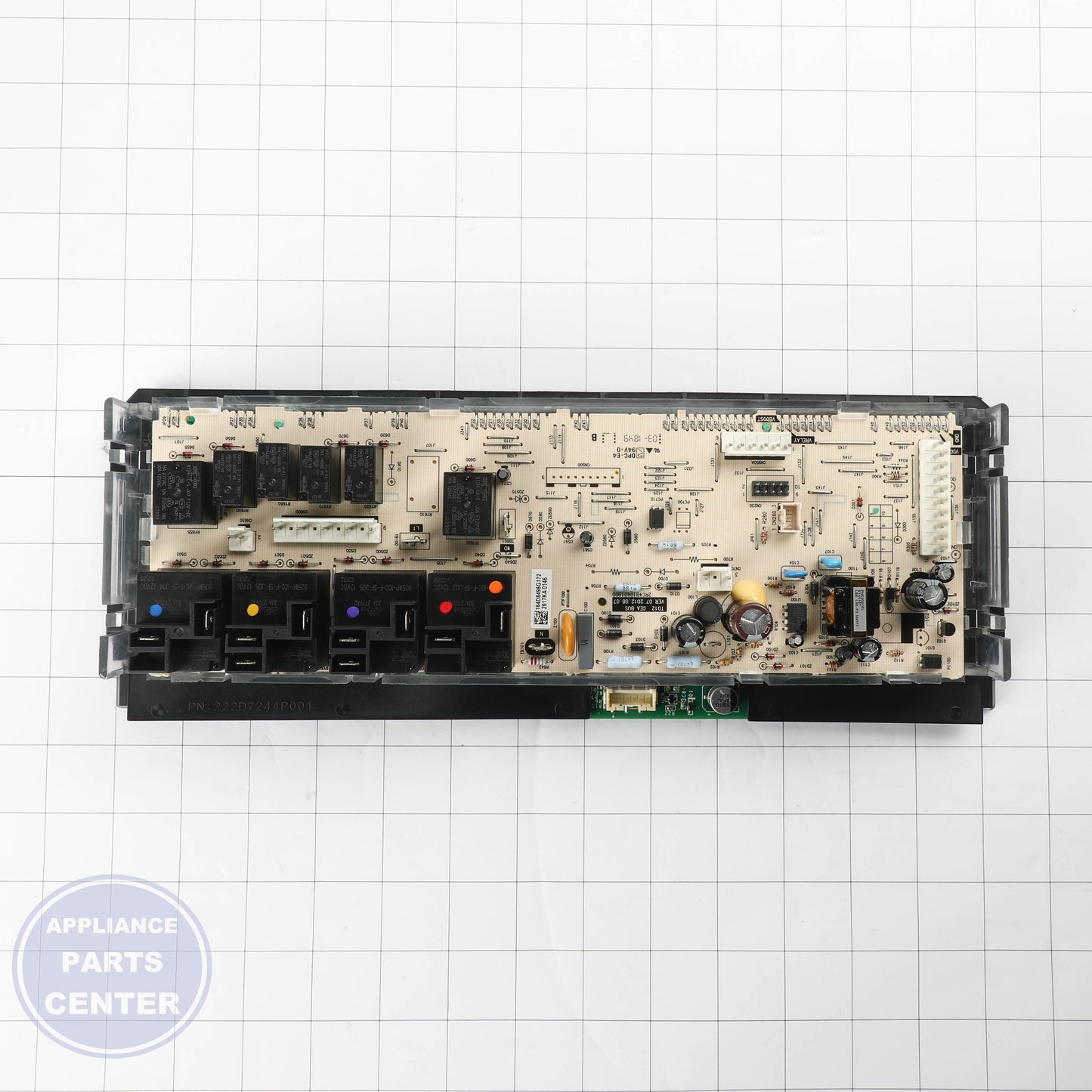 GEH GLASS & TOUCH BOARD ASM WB27X20746 - Installation in specific model showing key mounting points