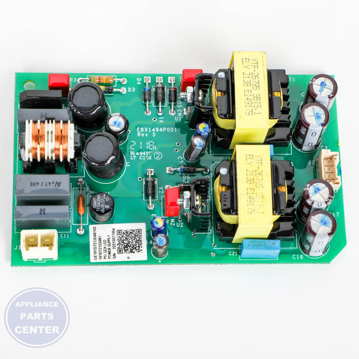 BOARD LED POWER SUPPLY WB27X23562 - Side view with precise measurements