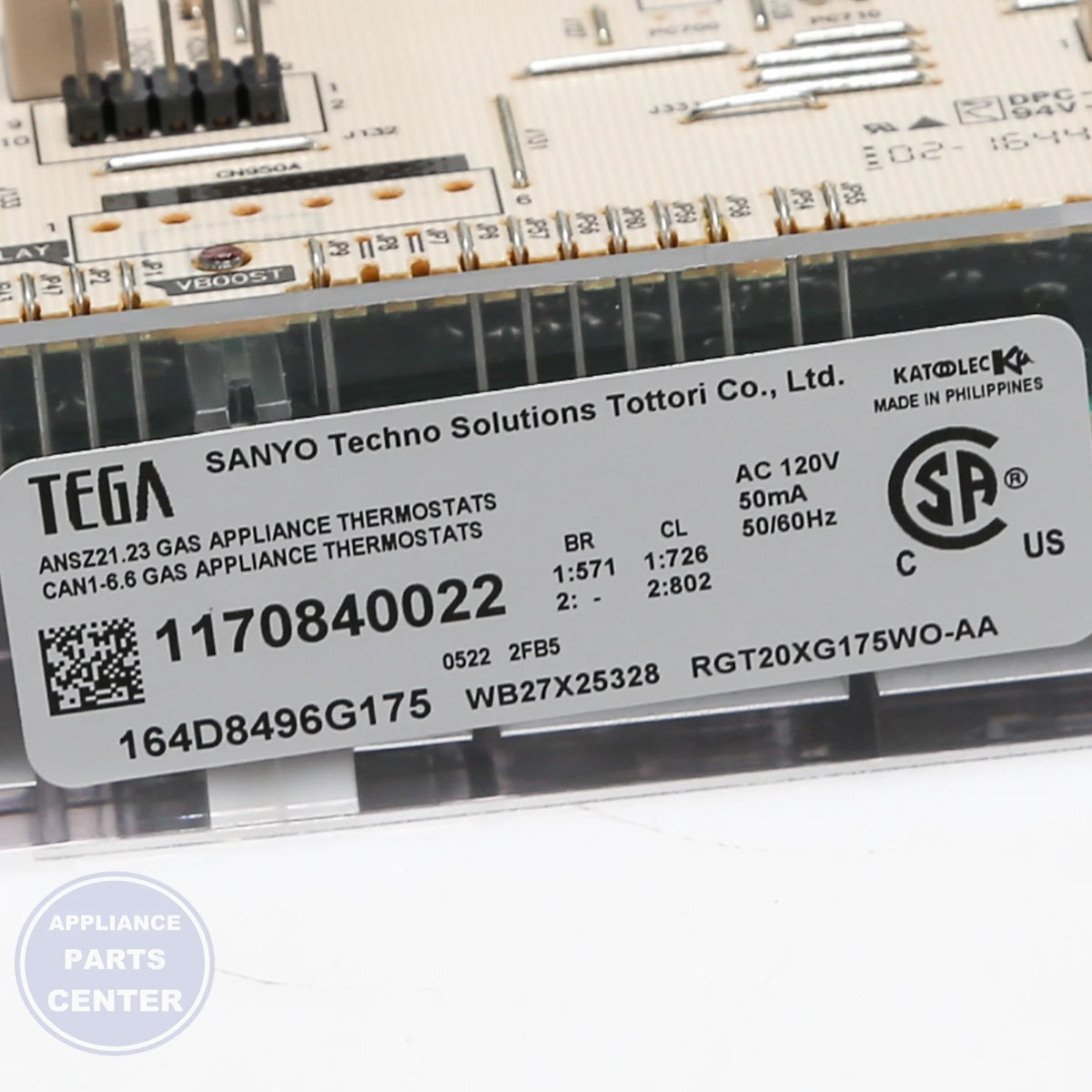 GEH CONTROL BOARD T012 ELE WB27X25328 - Installation in GEH model showing key mounting points