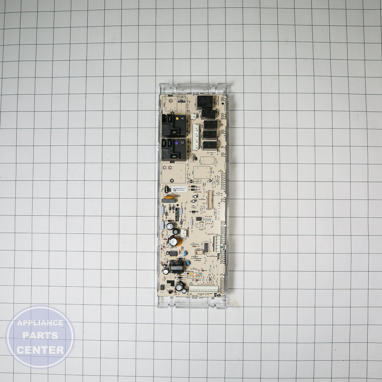 GEH RANGE CONTROL BOARD WB27X25330 - Installation in GE model showing key mounting points