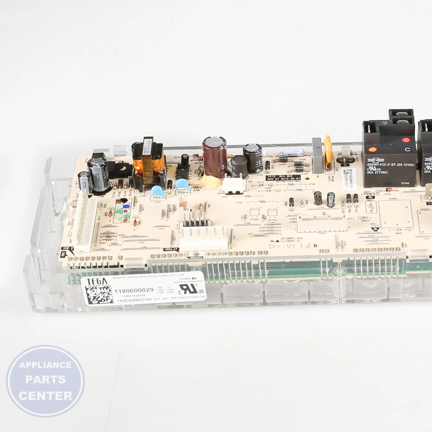 GEH CONTROL BOARD T012 ELE WB27X25349 - Installation in GEH models showing key mounting points