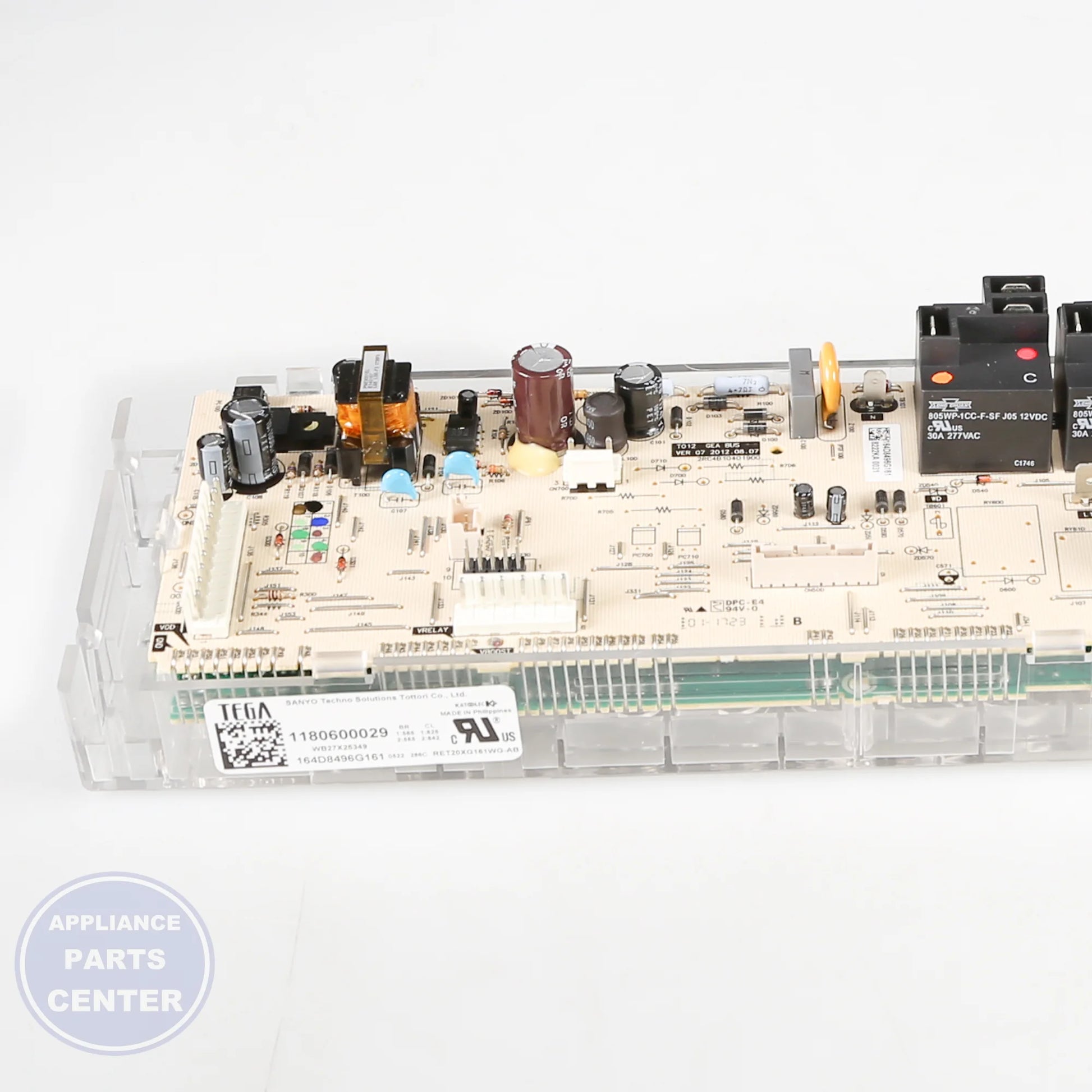GEH CONTROL BOARD T012 ELE WB27X25349 - Installation in GEH models showing key mounting points
