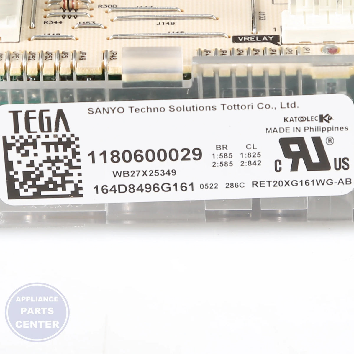 GEH CONTROL BOARD T012 ELE WB27X25349 - Installation in GEH models showing key mounting points
