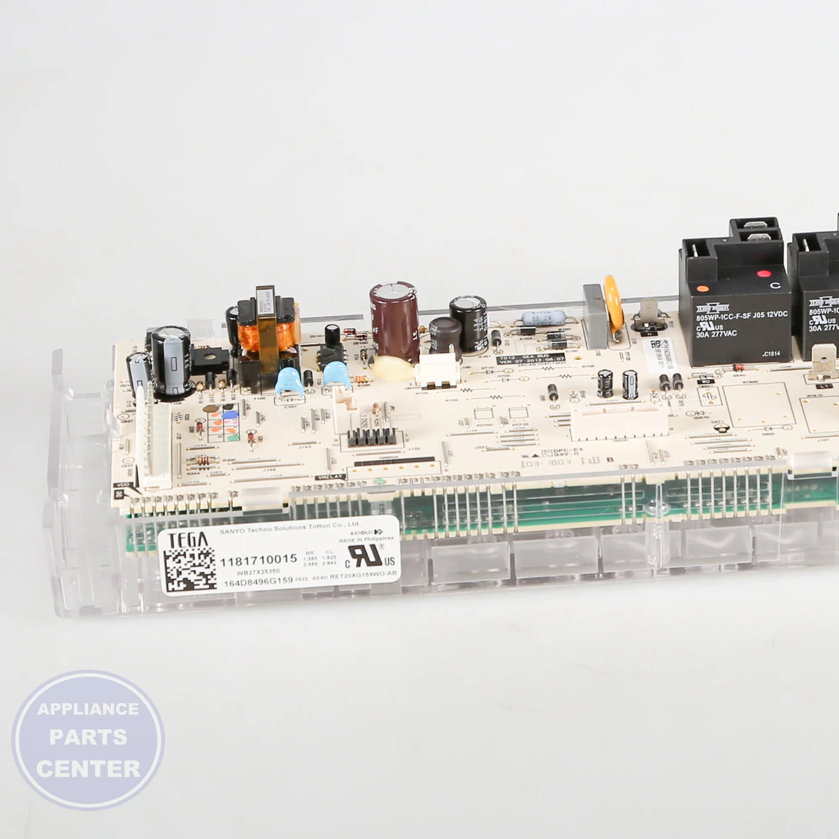 GEH CONTROL BOARD T012 ELE WB27X25350 - Installation in GEH Range/Stove/Oven showing key mounting points