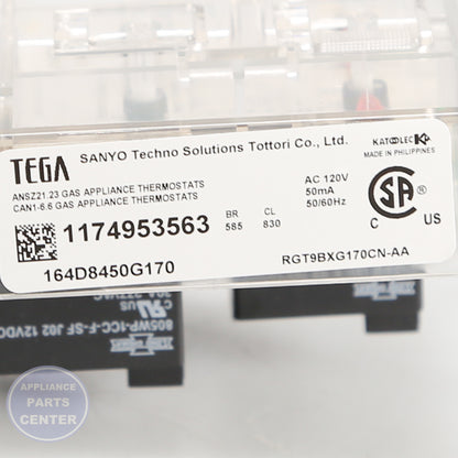 CONTROL OVEN TO9 WB27X29135 - Detailed view of temperature control details