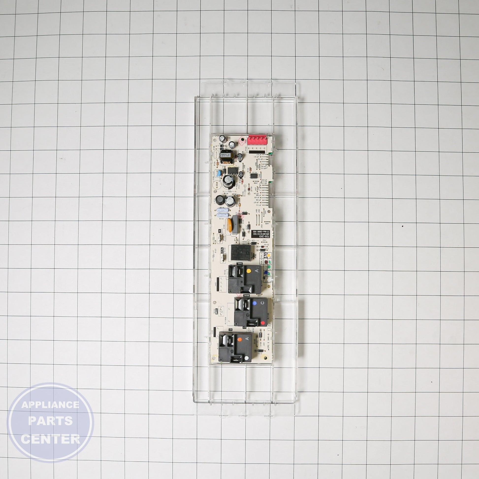 CONTROL OVEN TO9 WB27X29135 - Side view with precise measurements
