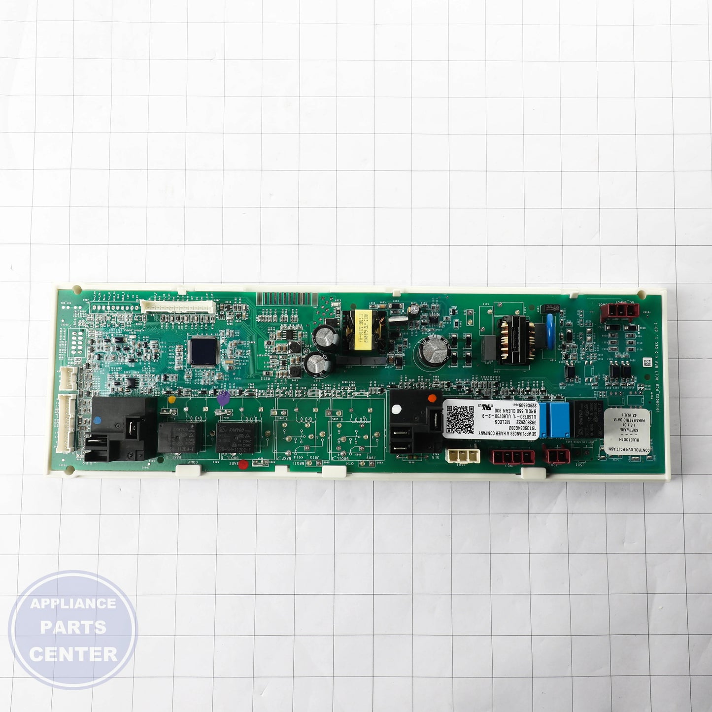 MACHINE BOARD WITH FRAME (SERVICE) WB27X29497 - Side view with precise technical specs