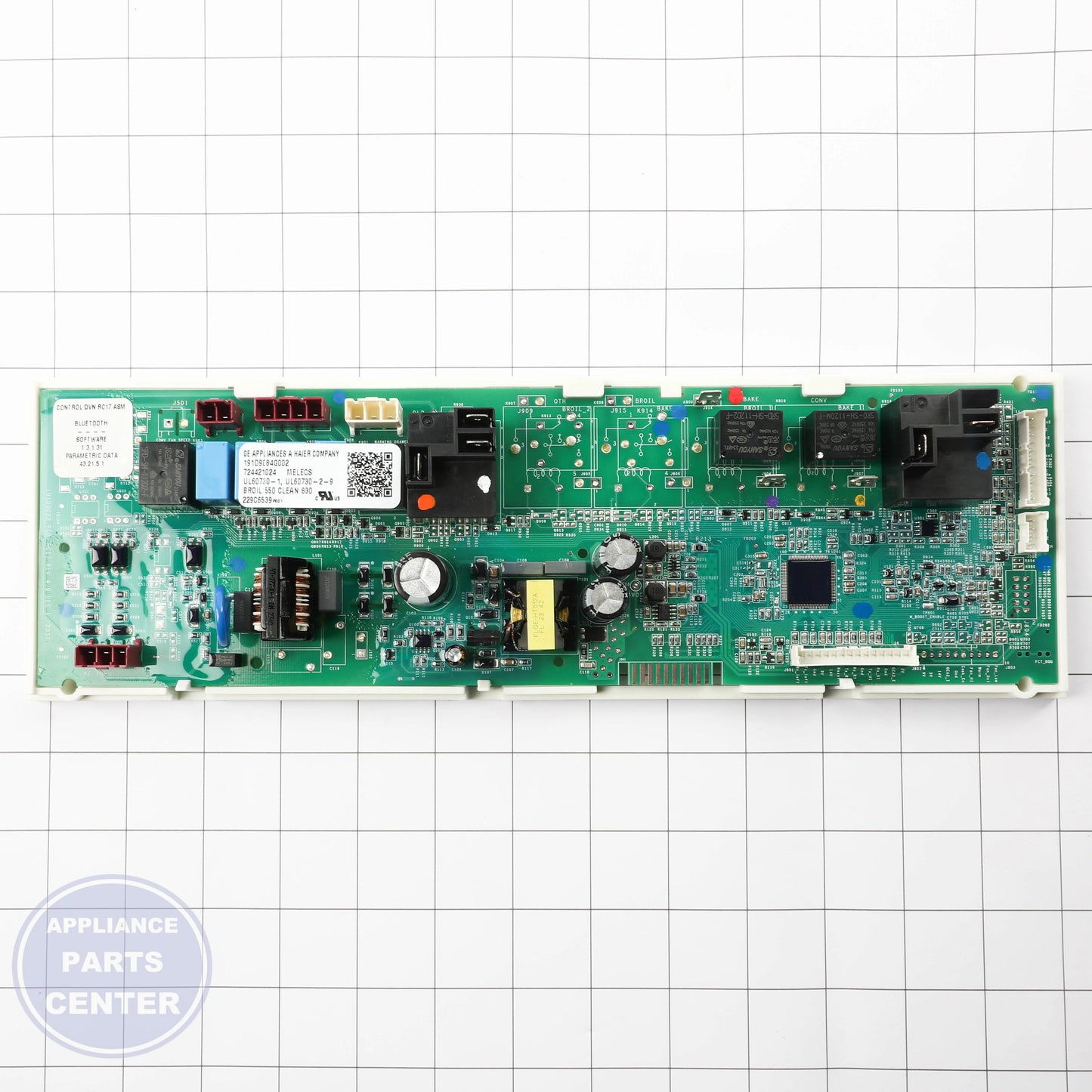 MACHINE BOARD WITH FRAME WB27X29498 - Side view with precise measurements