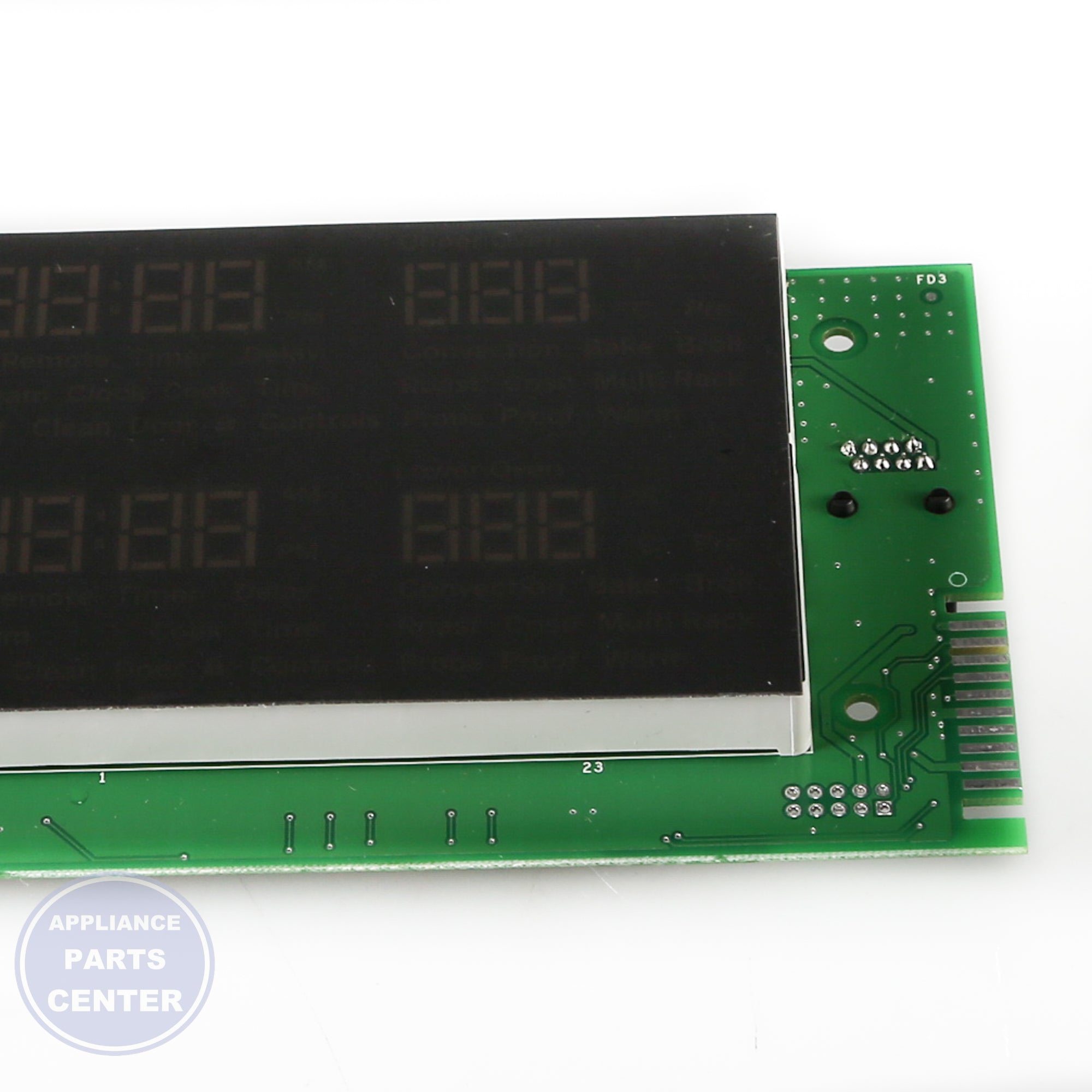 GEH CONTROL BOARD AND OVERLAY ASM WHITE LED WB27X29601 - Installation in GEH model showing key mounting points