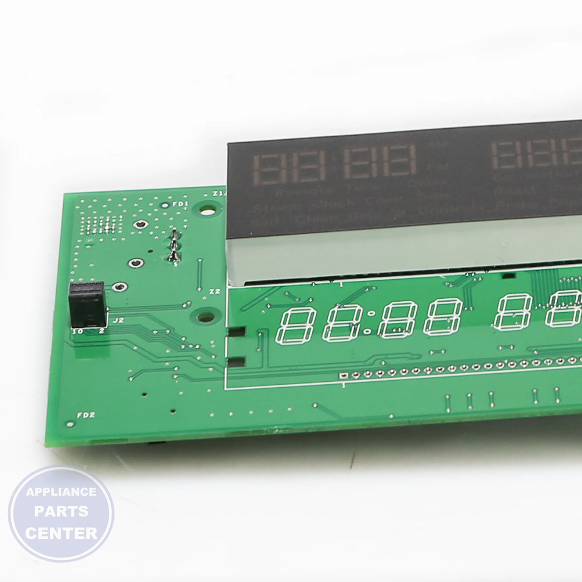 GEH CONTROL BOARD AND OVERLAY ASM WHITE LED WB27X29602 - Main view showing LED display for various GEH models