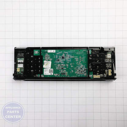 GEH GLASS AND TOUCH BOARD ASM WB27X31708 - Installation in GEH Range model showing key mounting points