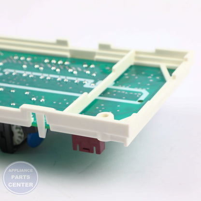 MACHINE BOARD WITH FRAME WB27X32103 - Detailed view of circuit board technical details