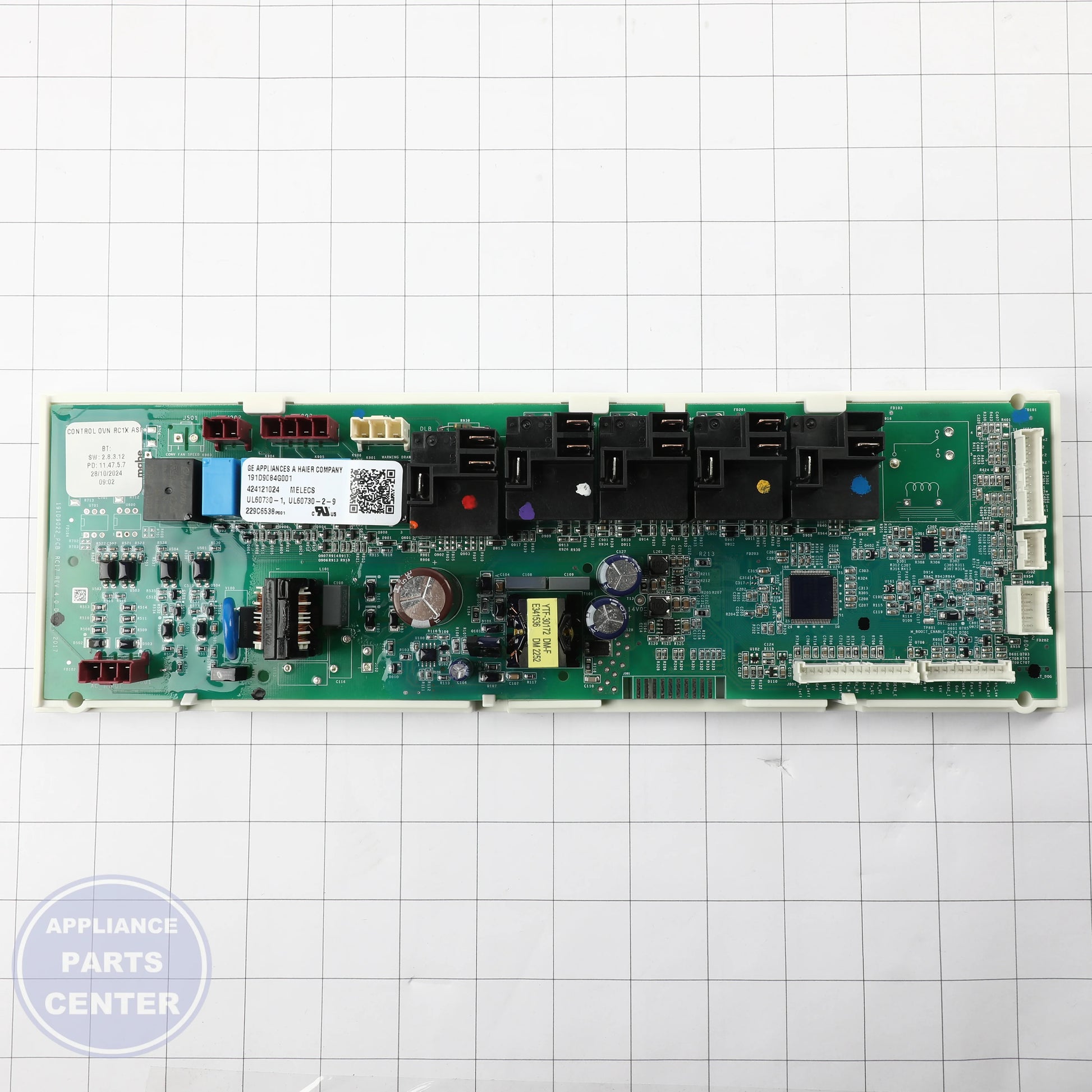 GEH MACHINE BOARD WITH FRAME WB27X32103 - Installation in GEH Range showing key mounting points