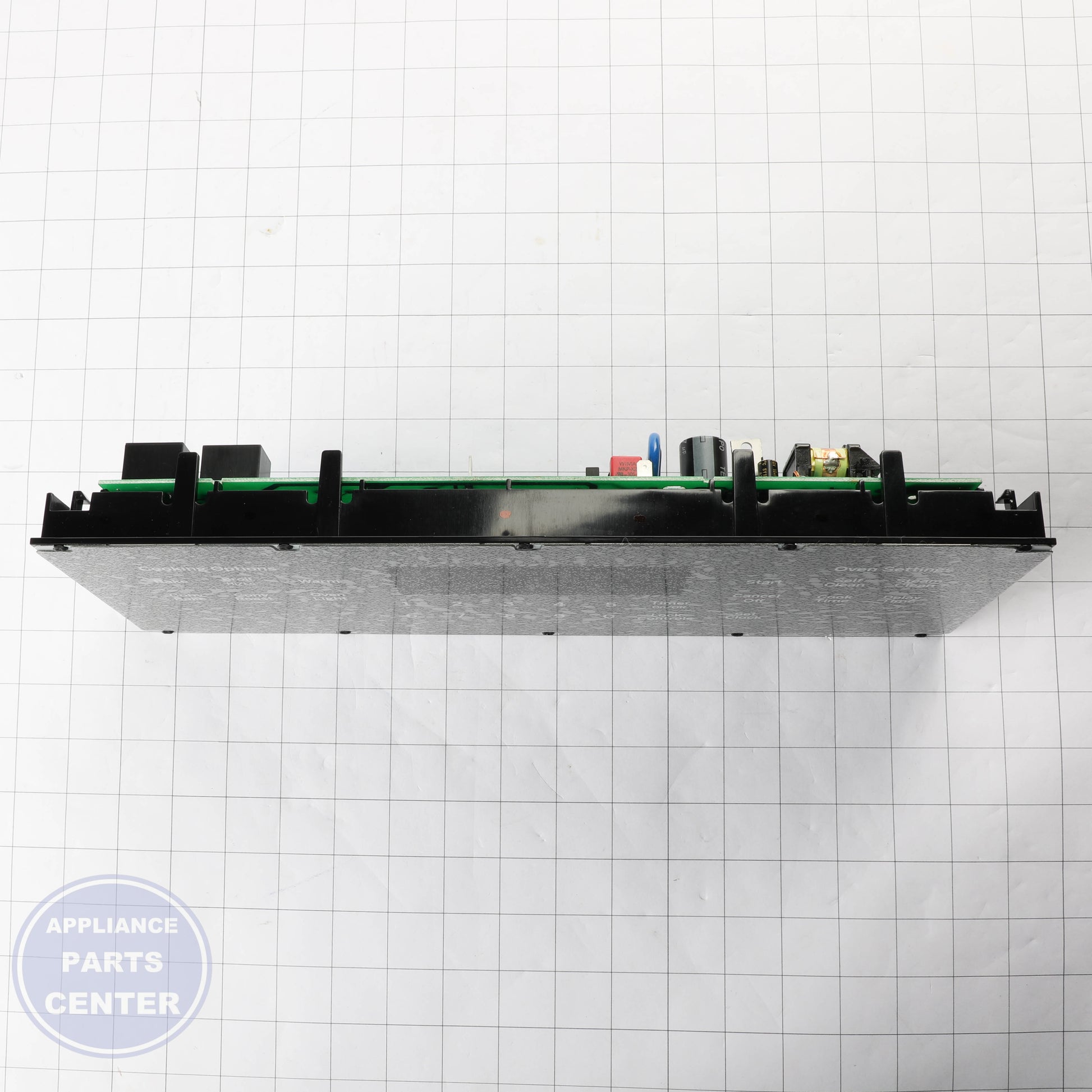 GEH DORIAN GRAY OVERLAY AND CONTROL WHITE LE WB27X32209 - Installation in GEH model showing key mounting points