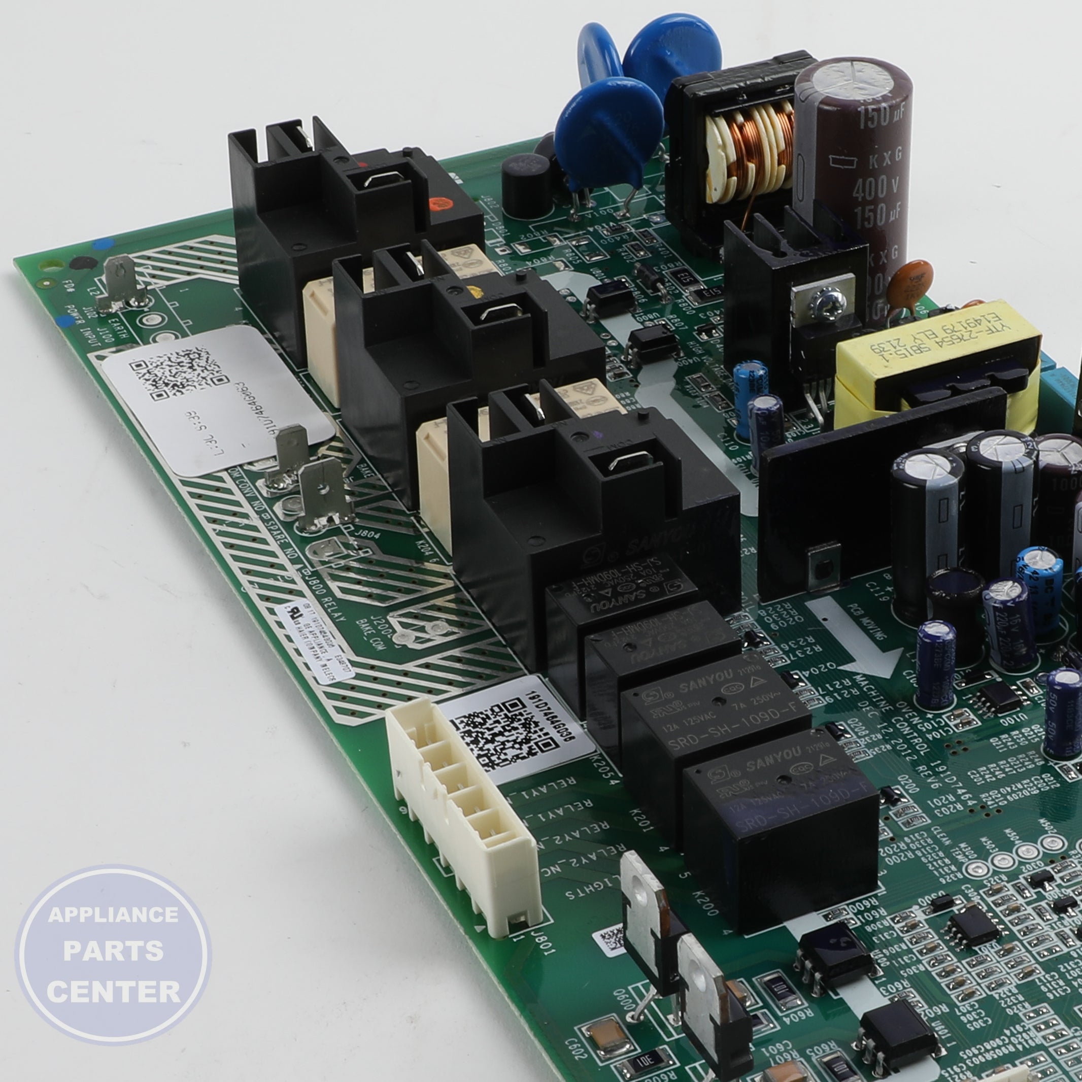 GEH BOARD MACHINE CONTROL WB27X32430 - Installation in GEH models showing key mounting points