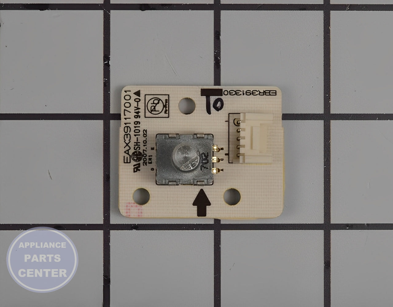 GE Control Board WB27X32632 - Main view showing digital display for GE microwaves