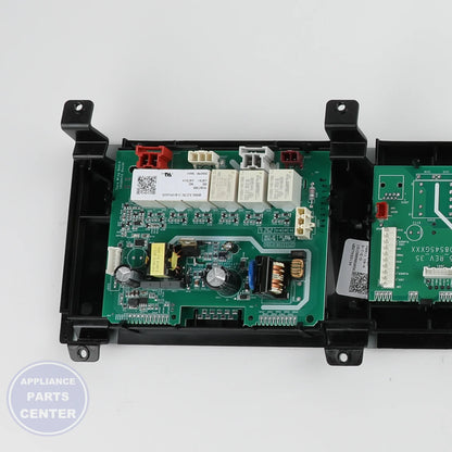GEH OVEN CONTROL AND OVERLAY ASM WB27X33134 - Installation in GEH model showing key mounting points