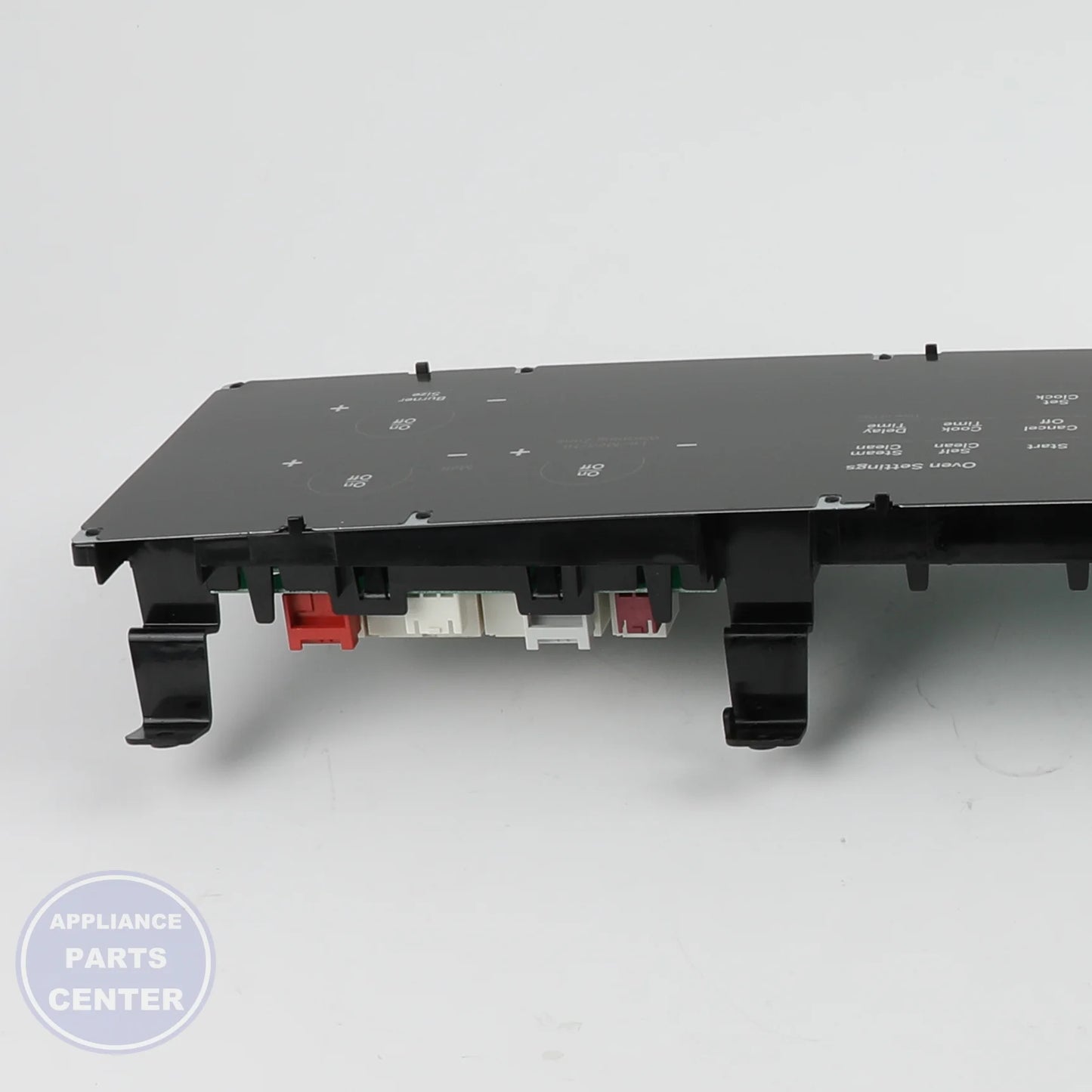 GEH OVEN CONTROL AND OVERLAY ASM WB27X33134 - Installation in GEH model showing key mounting points