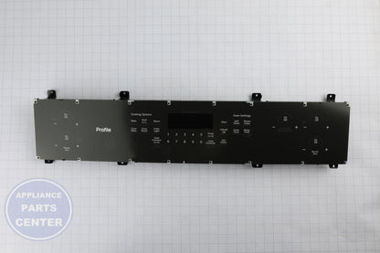 GEH OVEN CONTROL AND OVERLAY ASM WB27X33134 - Installation in GEH model showing key mounting points