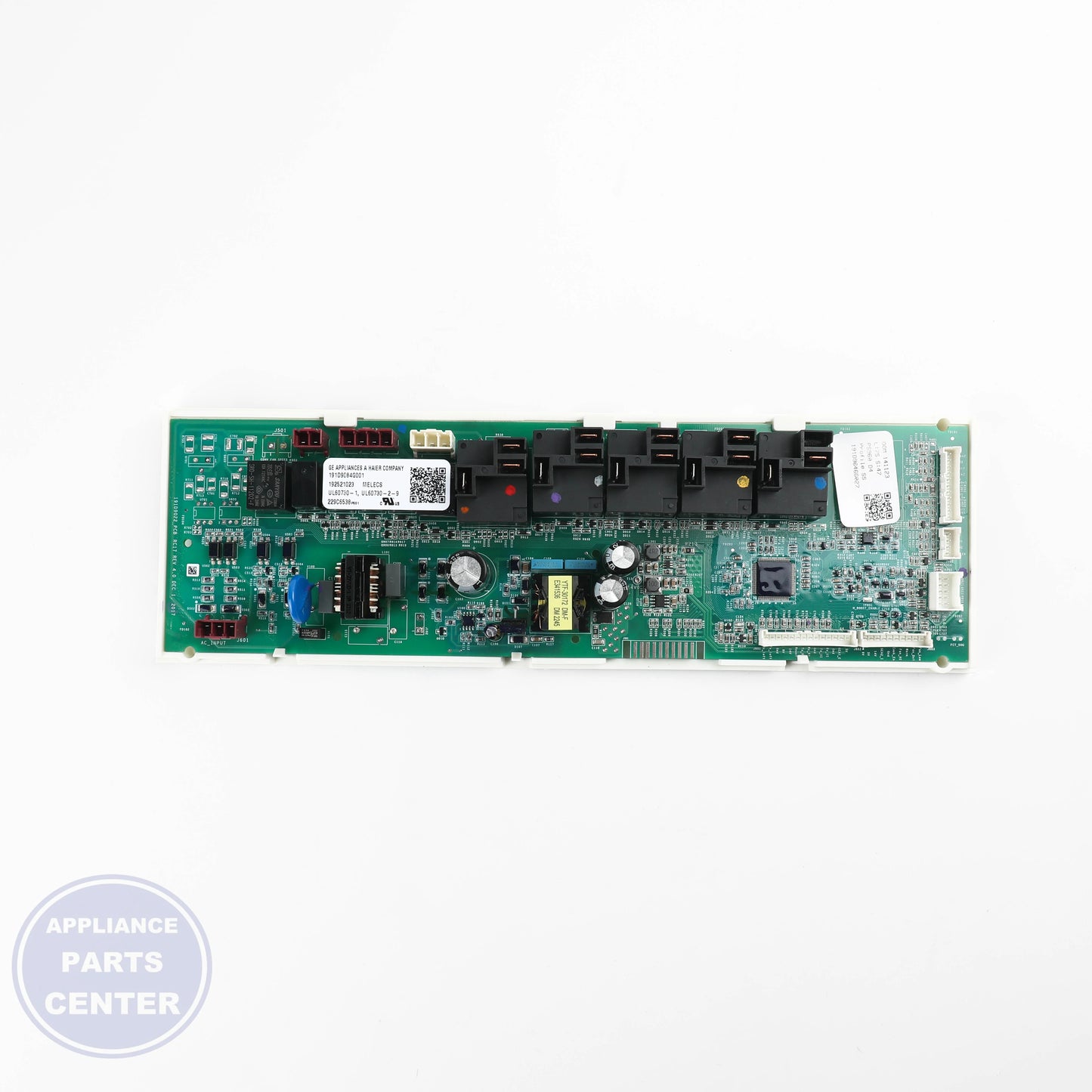 CONTROL BOARD ASM RC17 WB27X33144 - Side view with circuit board and timer specs