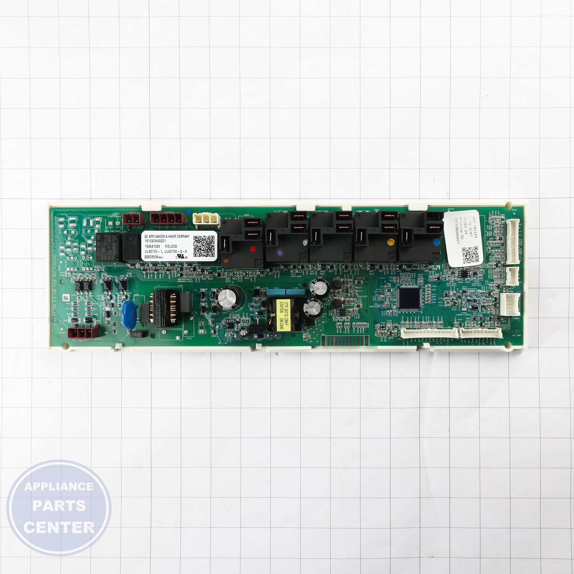 GEH CONTROL BOARD ASM RC17 WB27X33144 - Installation in GEH model showing key mounting points