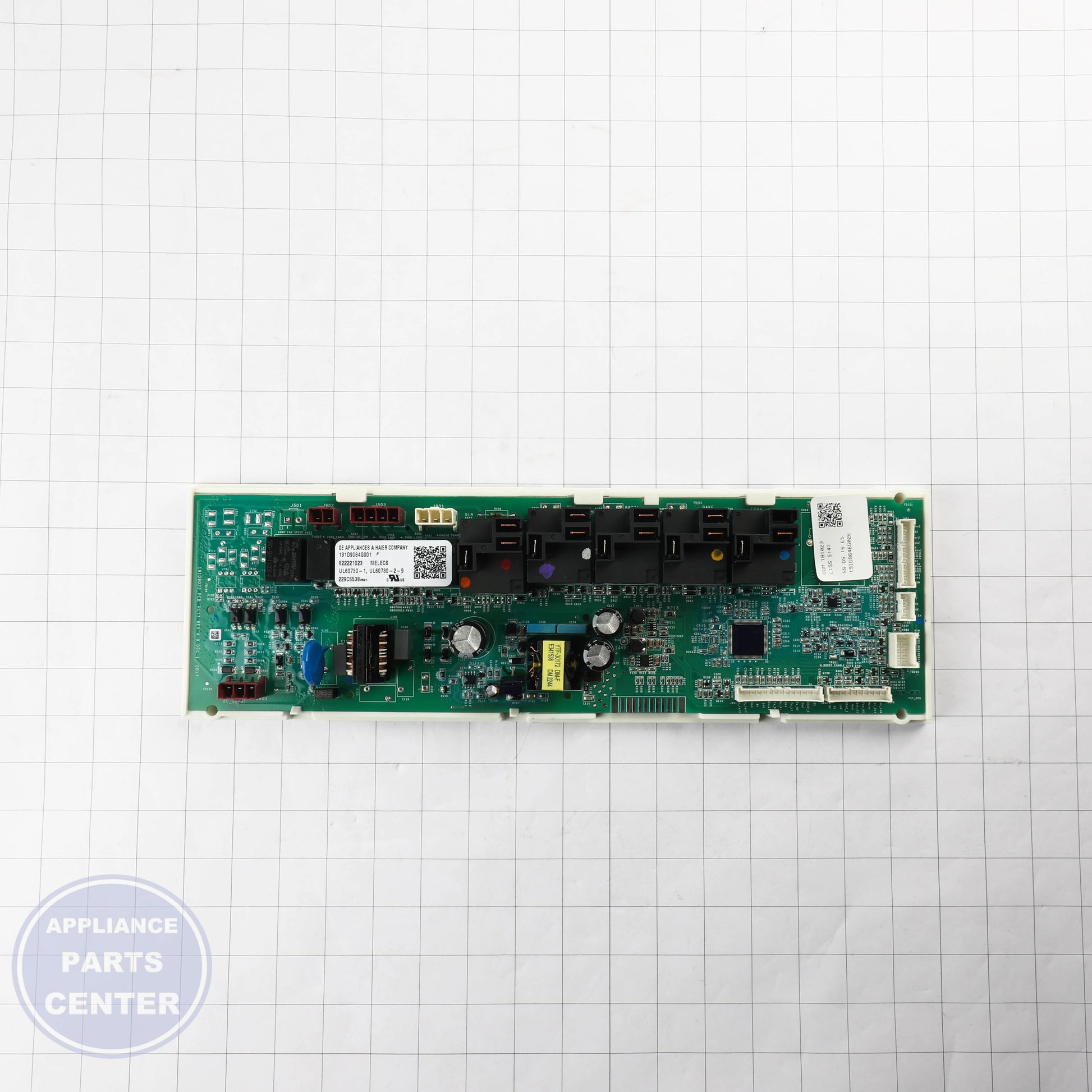 CONTROL BOARD ASM RC17 WB27X33145 - Side view with precise timer specs
