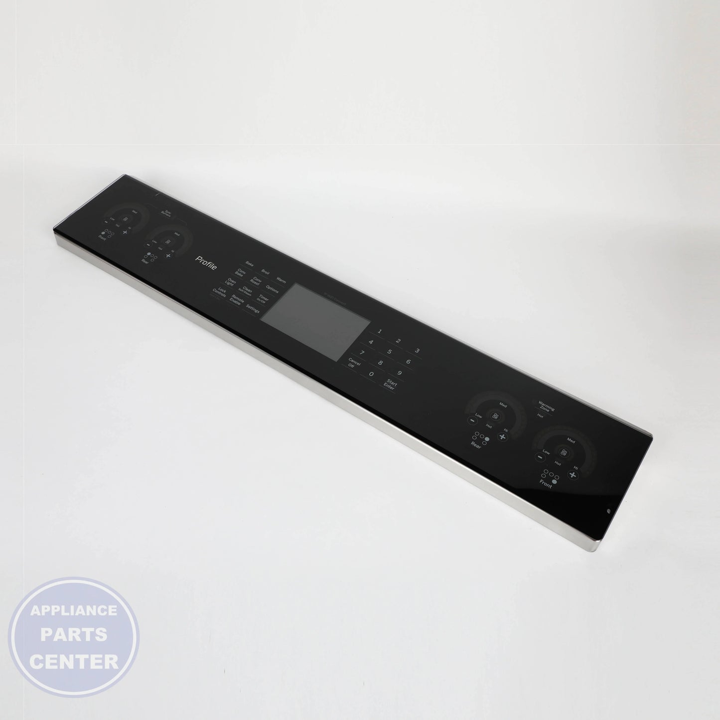 BLACK STAINLESS CONTROL PANEL OVERLAY WB27X33633 - Detailed view of durable touchpad