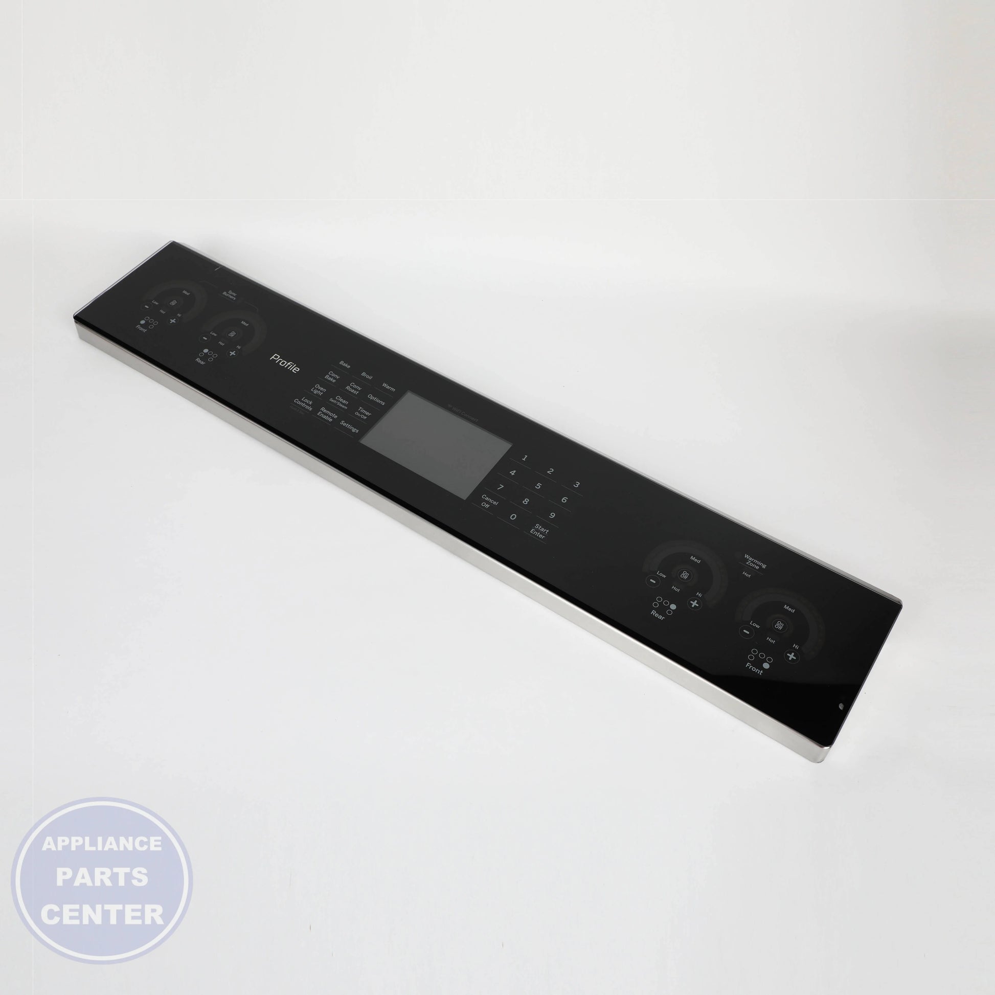 BLACK STAINLESS CONTROL PANEL OVERLAY WB27X33633 - Detailed view of durable touchpad