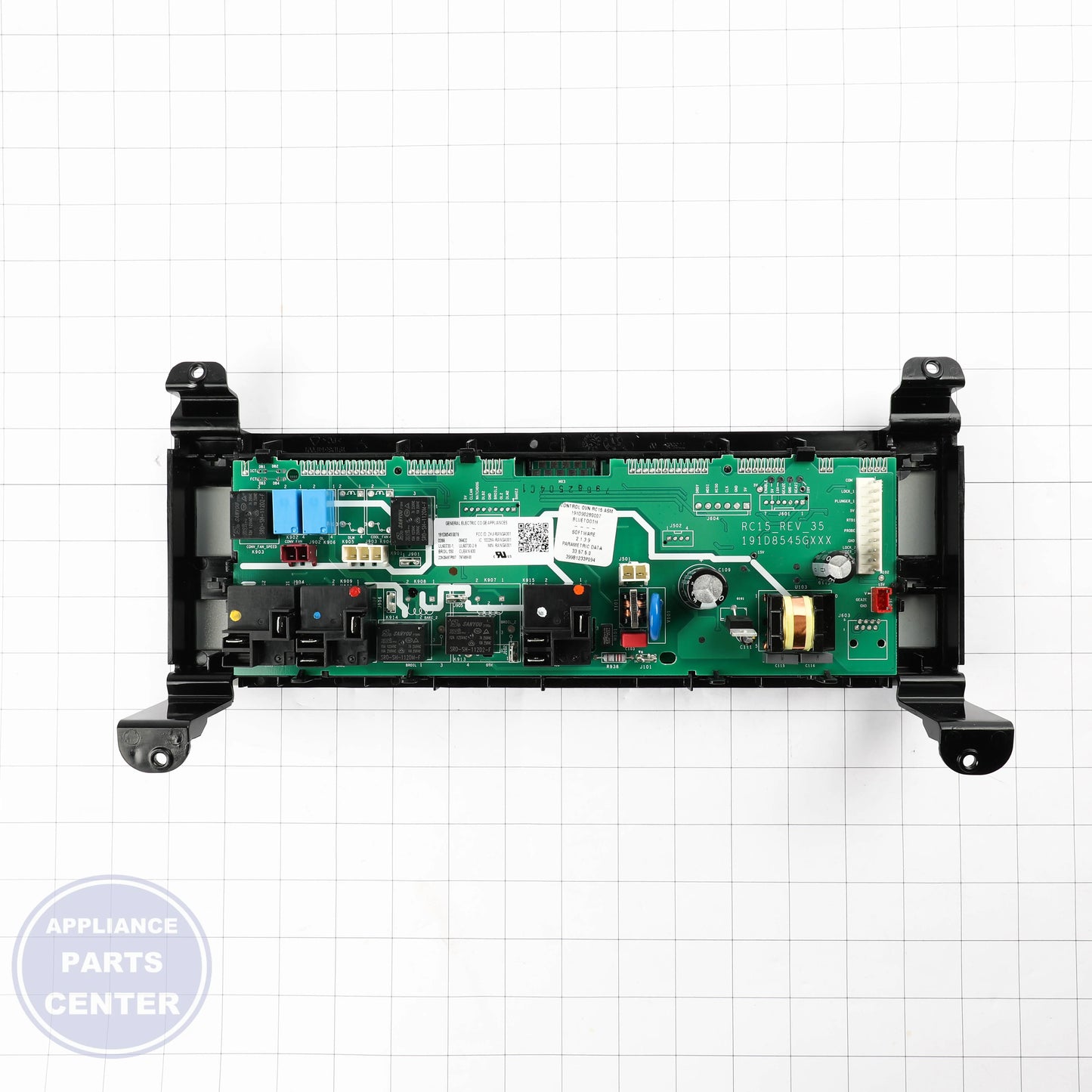 OVEN CONTROL RSC15 WB27X37850 - Side view with precise measurements