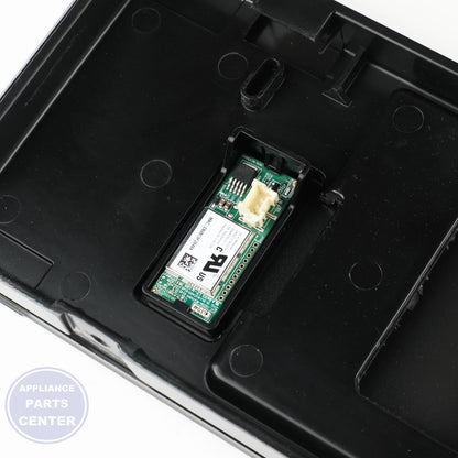STAINLESS UI LCD CONTROL PANEL WB27X39809 - Side view with precise measurements