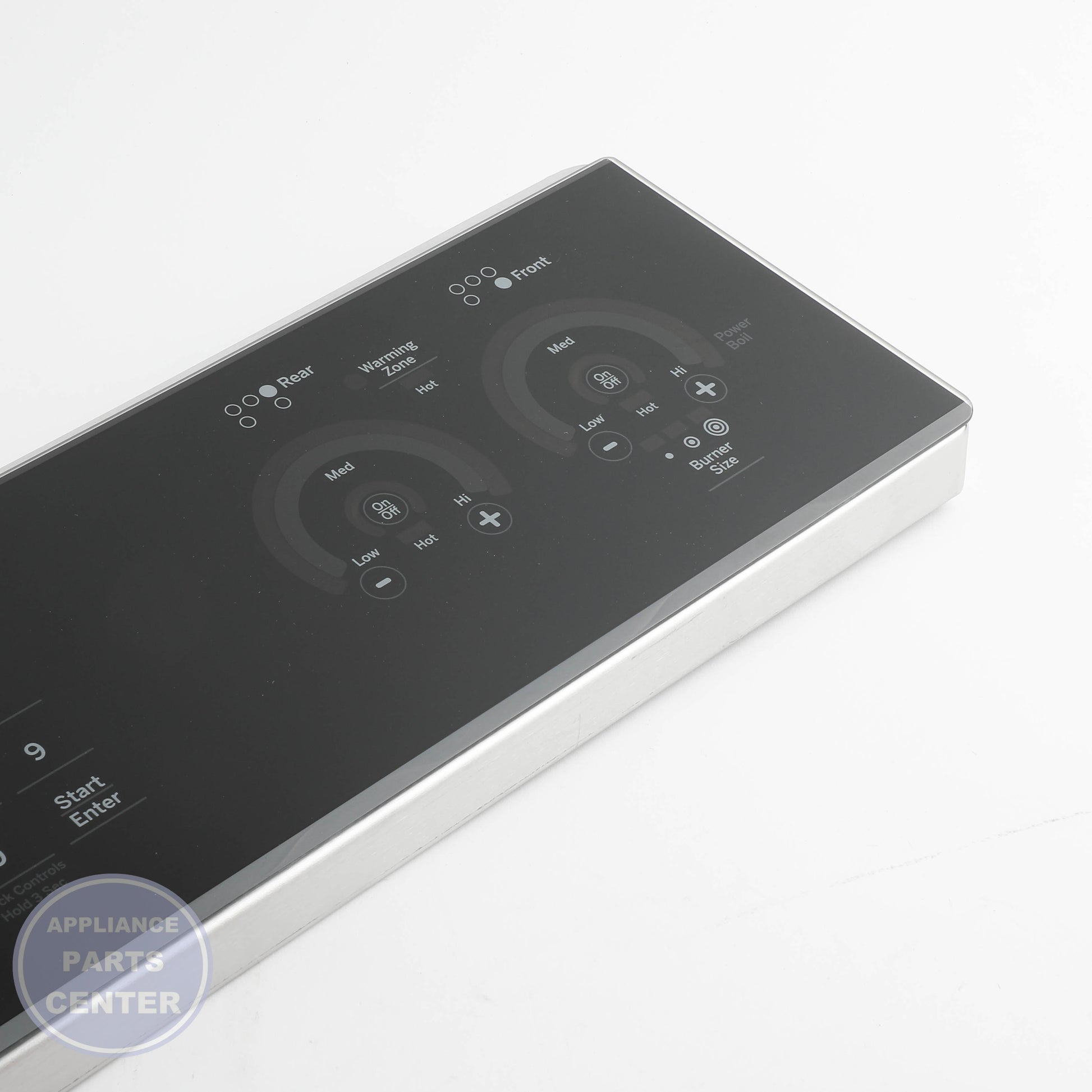 GEH STAINLESS CONTROL PANEL OVERLAY W/ WIFI BOARD WB27X40488 - Installation in GEH model showcasing key mounting points