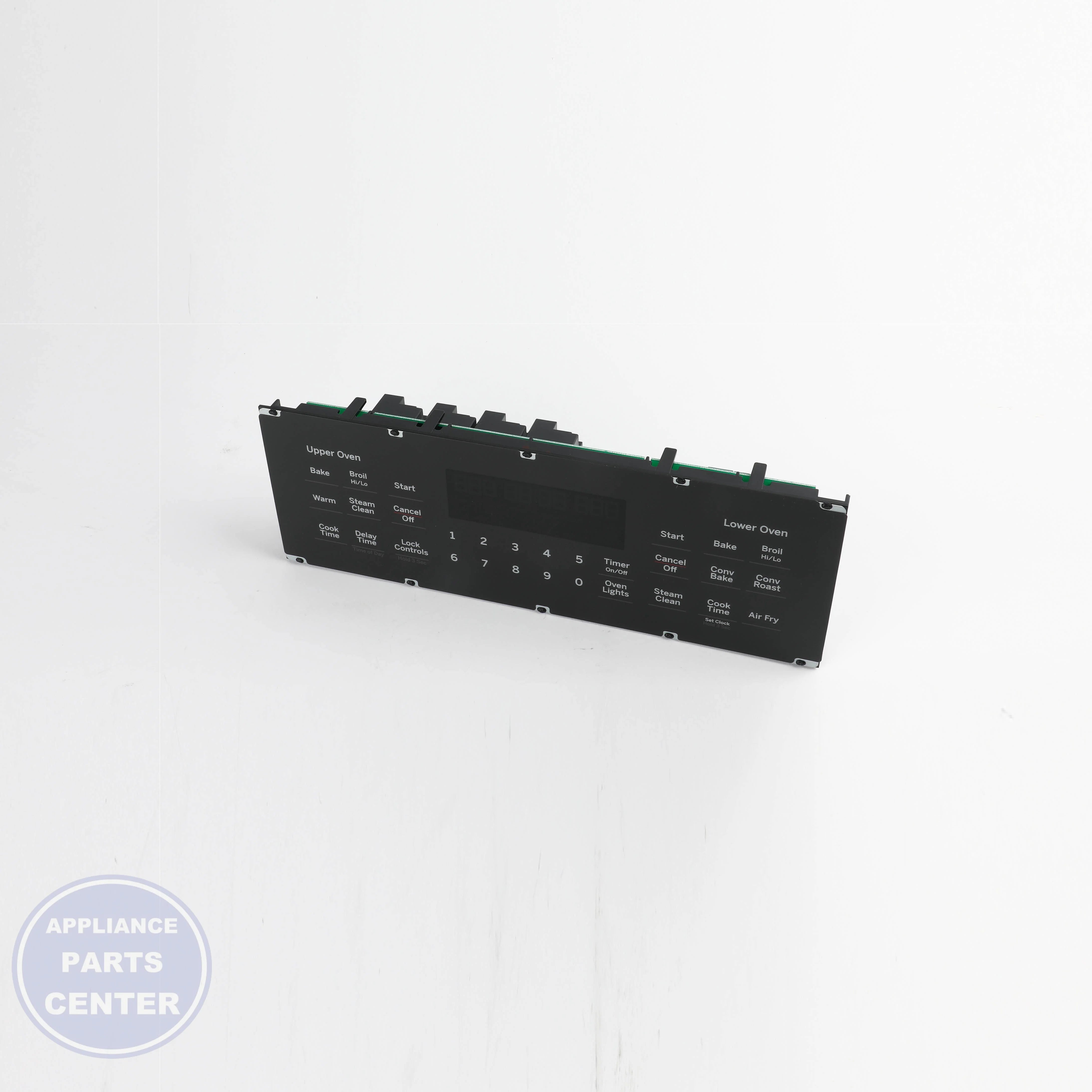 GEH OVEN CONTROL AND FACEPLATE WB27X41655 - Detailed view of circuit board details