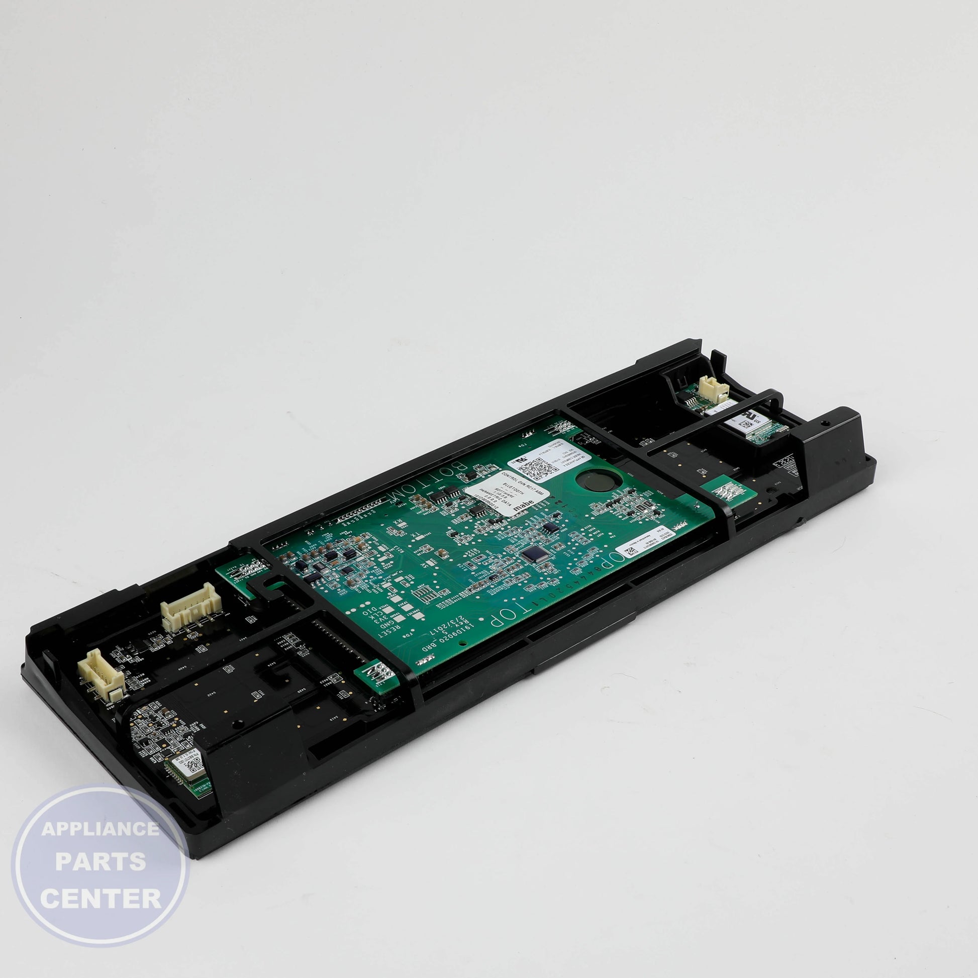 GLASS AND TOUCH BOARD ASM WB27X42946 - Side view with precise dimensions 5.5in x 3in