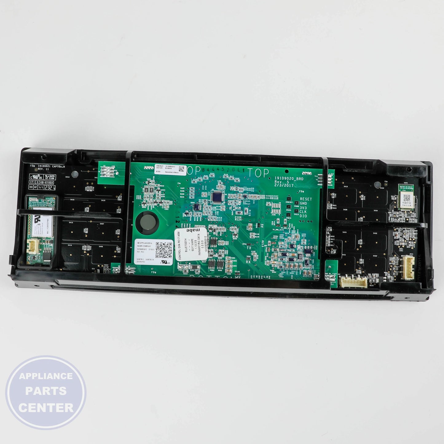 GEH GLASS AND TOUCH BOARD ASM WB27X42946 - Installation in XL Model showcasing mounting points