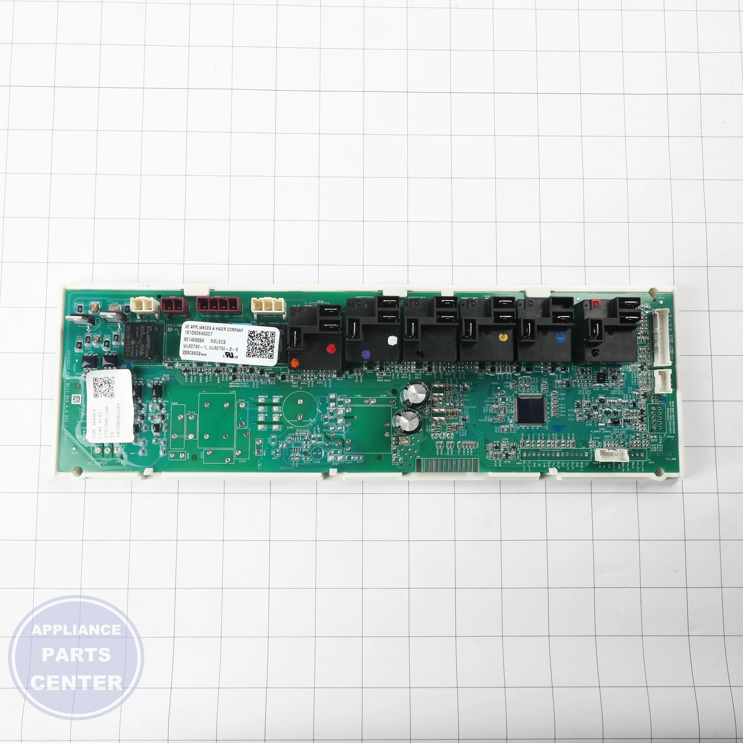 CONTROL RC17 (FLASHED) WB27X43222 - Side view with precise measurements/specs