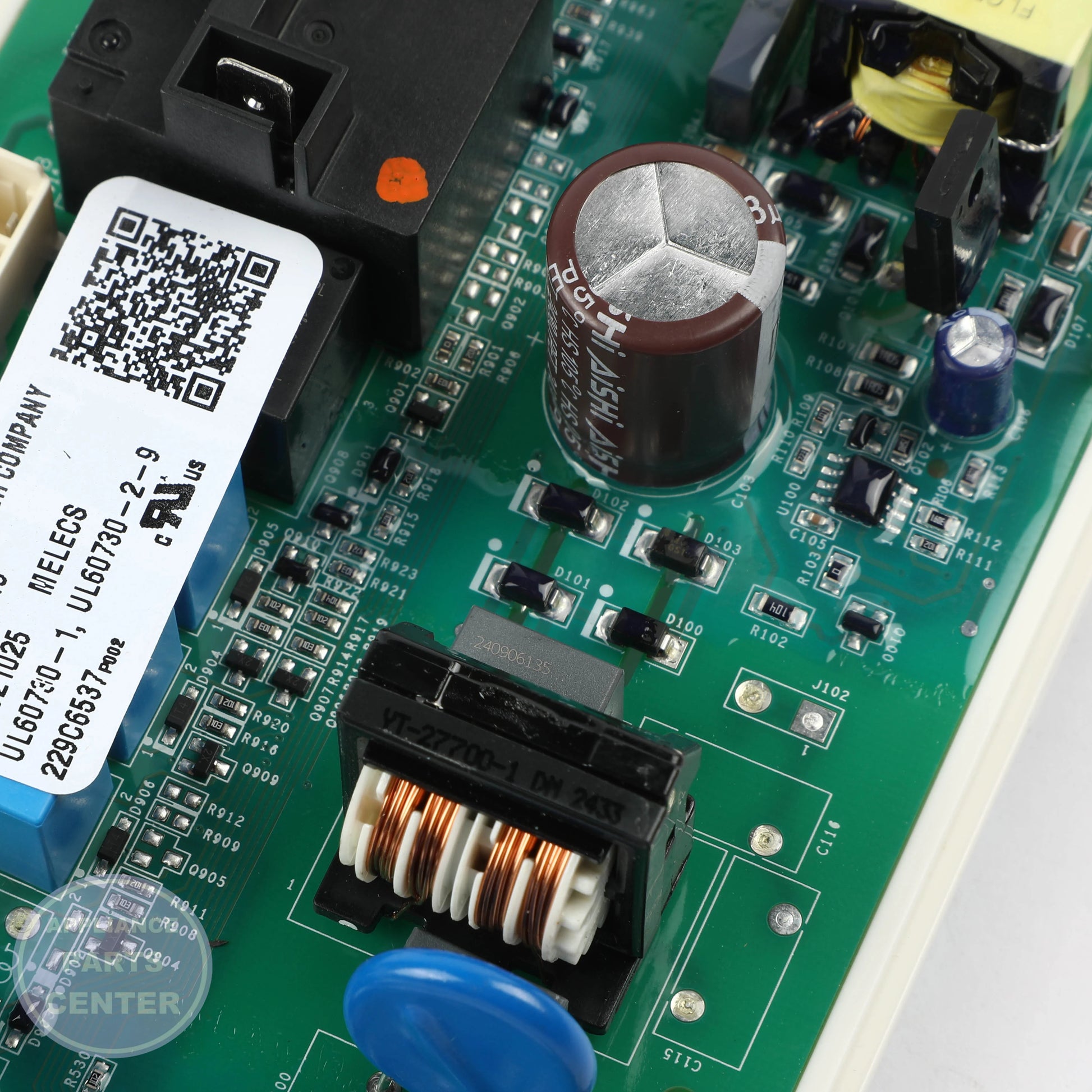 CONTROL RC17 (FLASHED) WB27X43233 - Side view with circuit board and timer specs