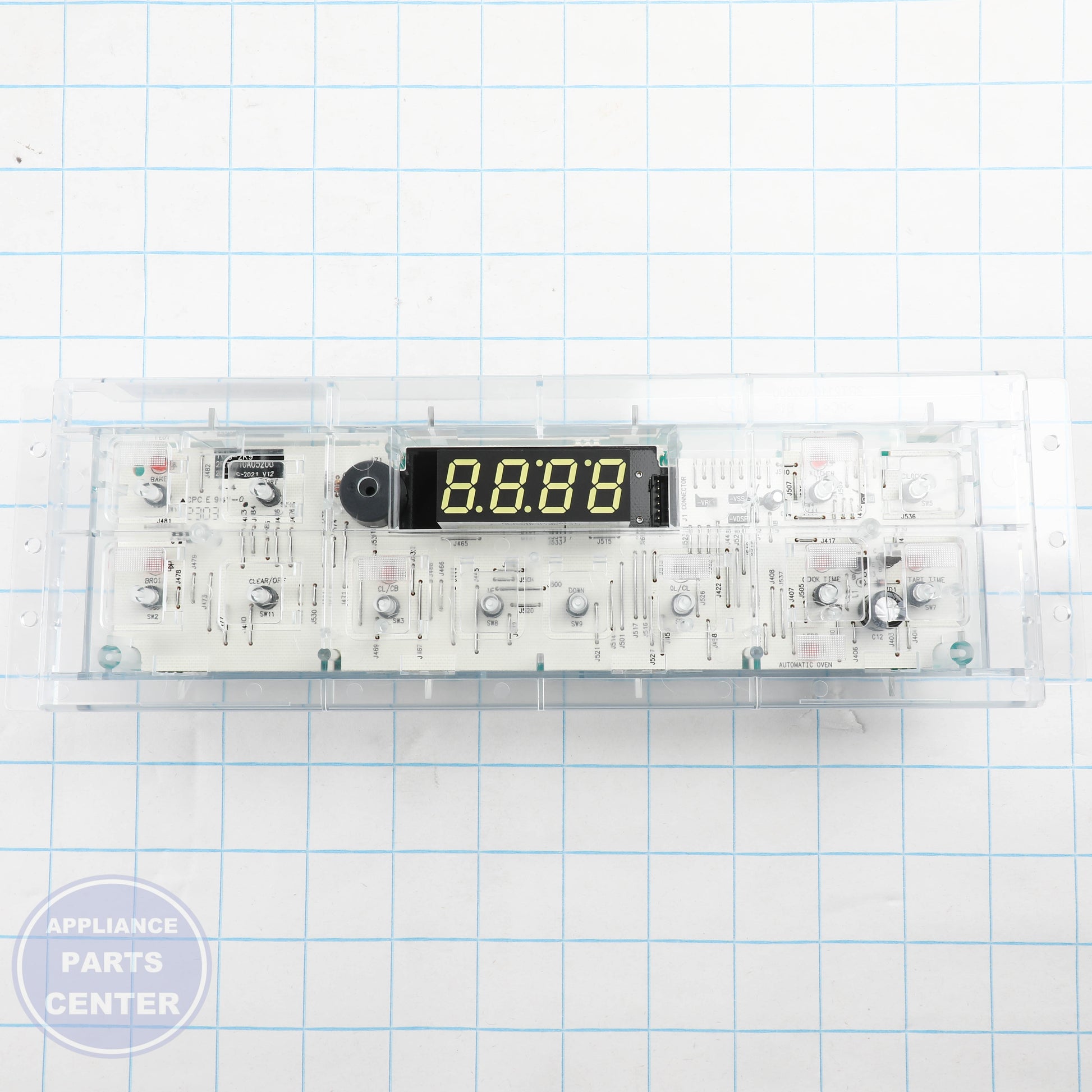 CONTROL OVEN TO9 (GAS) WB27X44729 - Side view with precise measurements