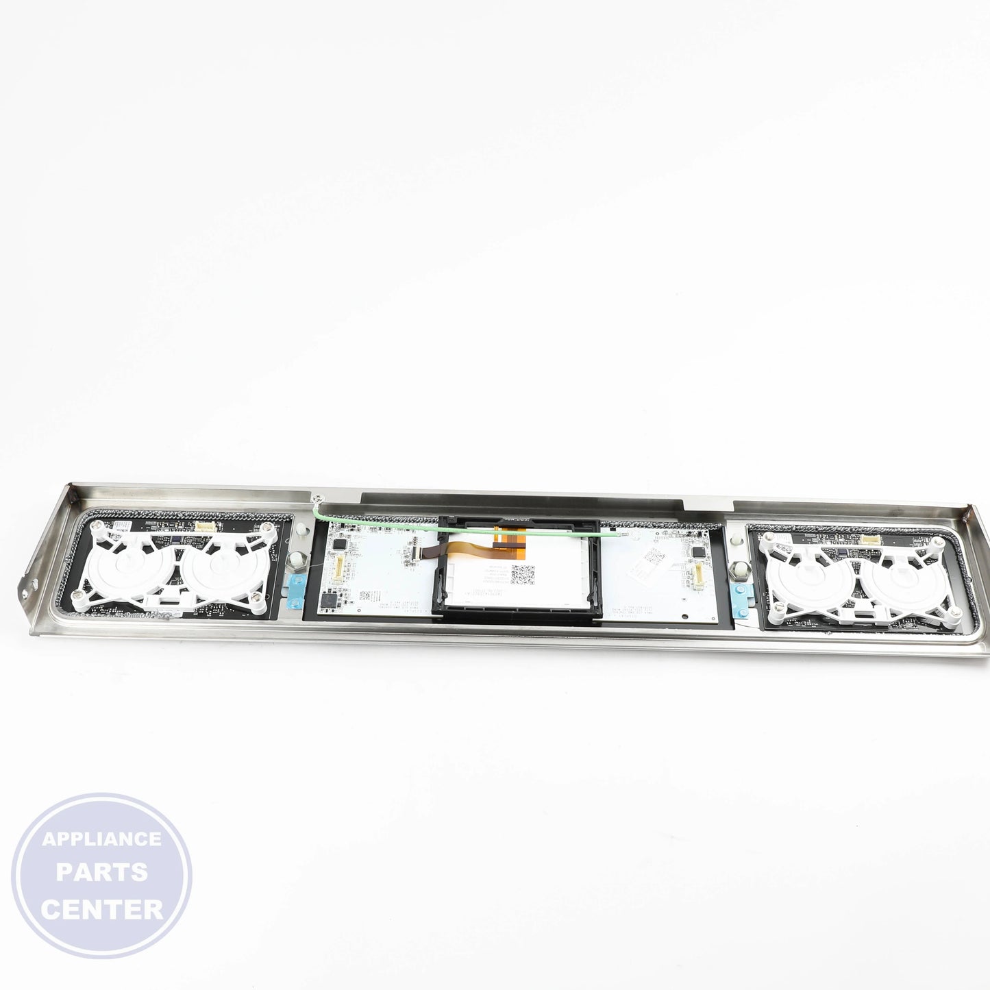 [GEH] CONTROL PANEL STAINLESS WB27X45490 - Installation in GEH model showing mounting points
